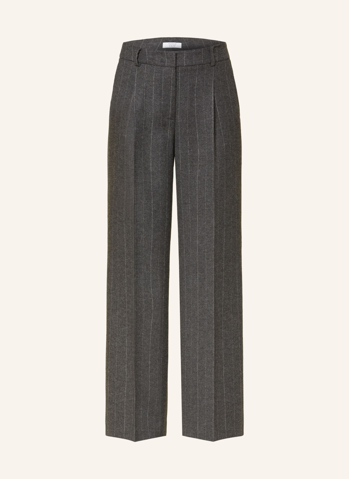 PESERICO EASY Wide leg trousers, Color: DARK GRAY/ LIGHT GRAY (Image 1)