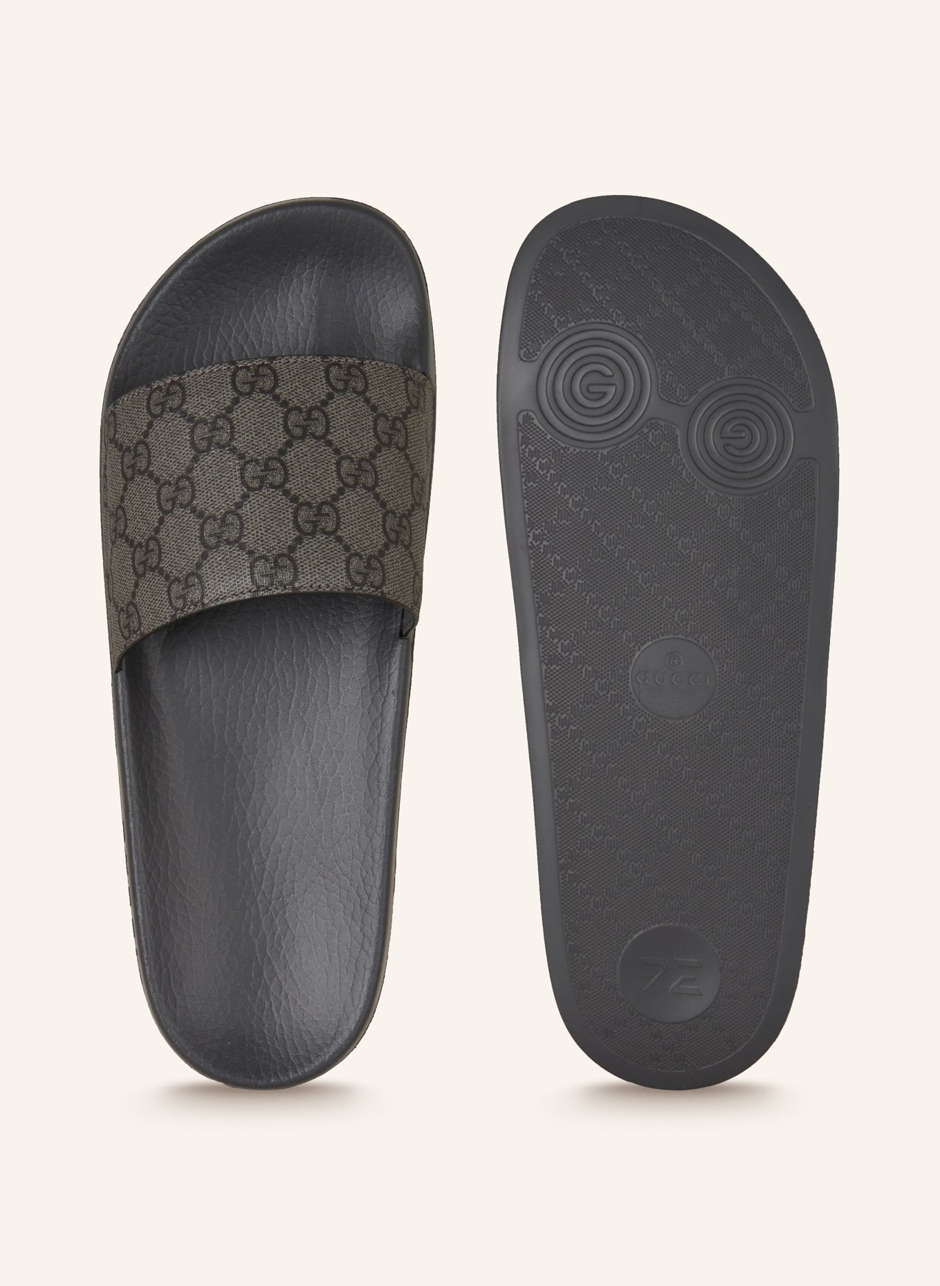 Black gucci slides mens clearance