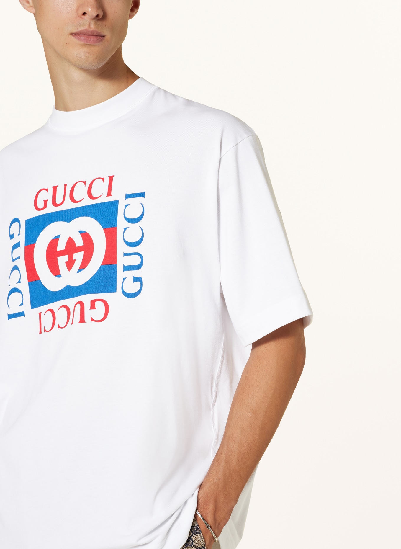 T shirt bianca gucci deals