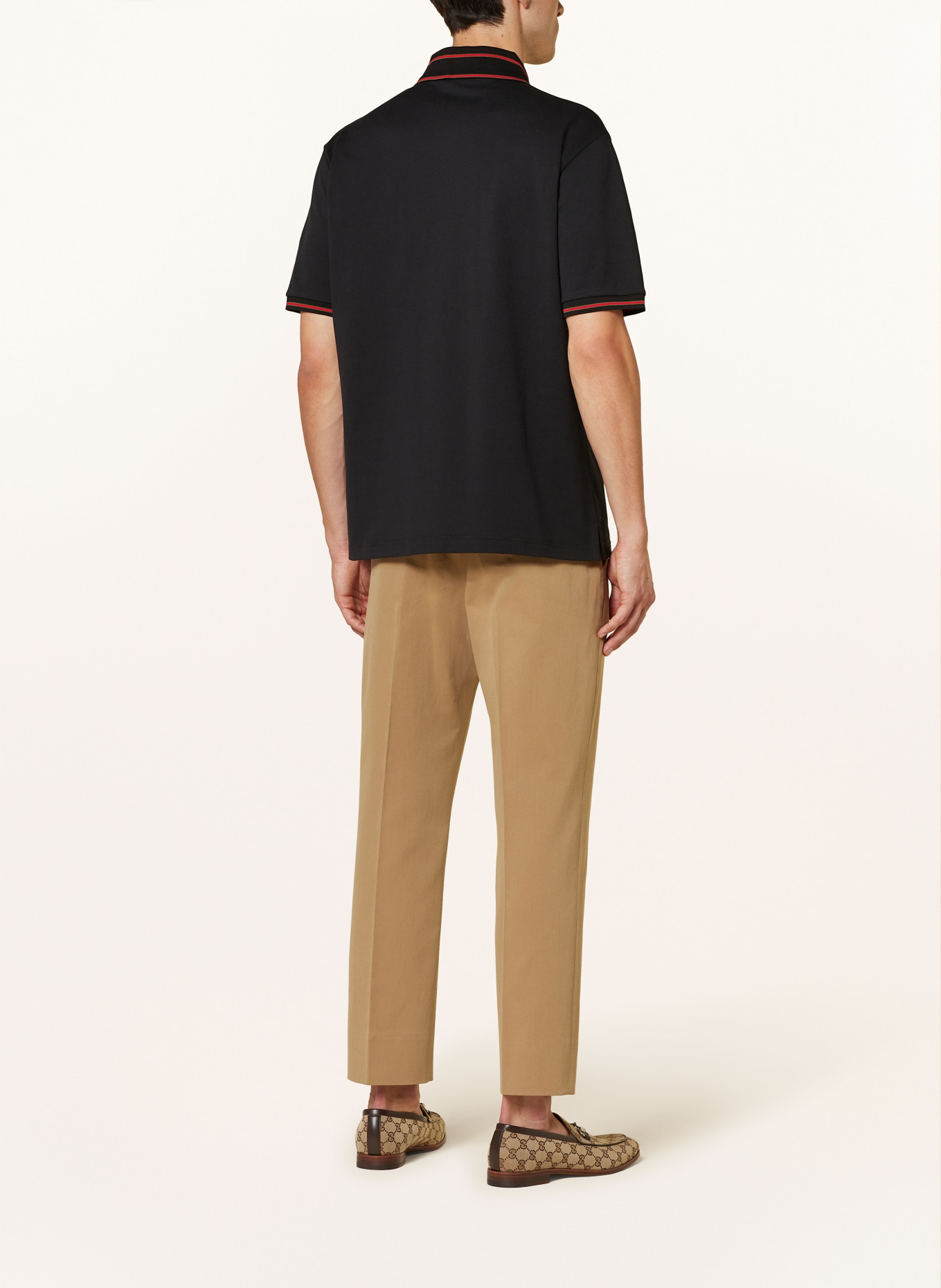 GUCCI Piqué polo shirt: BLACK