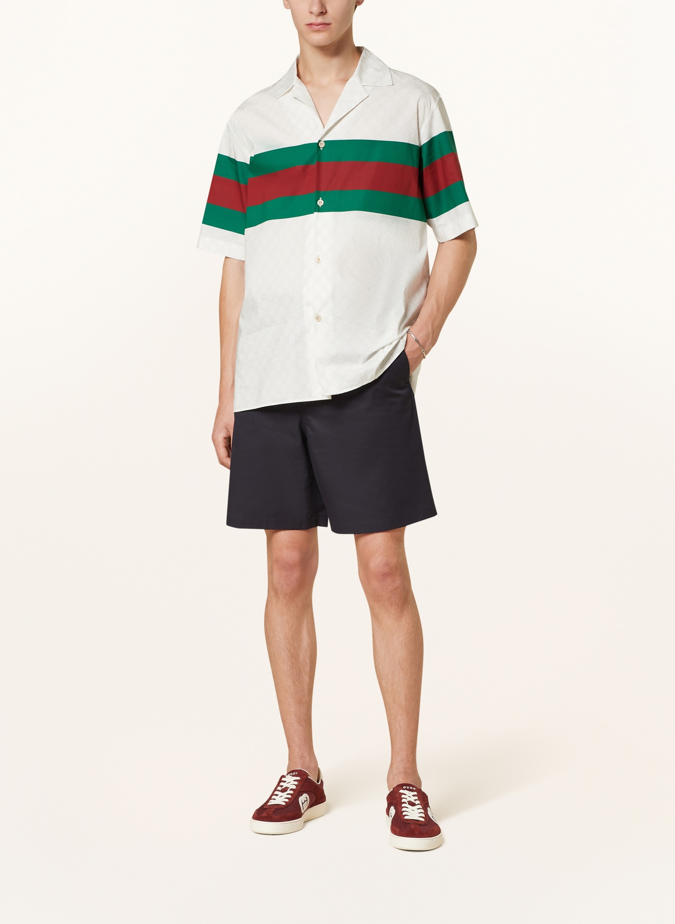 White green and red gucci shirt cheap