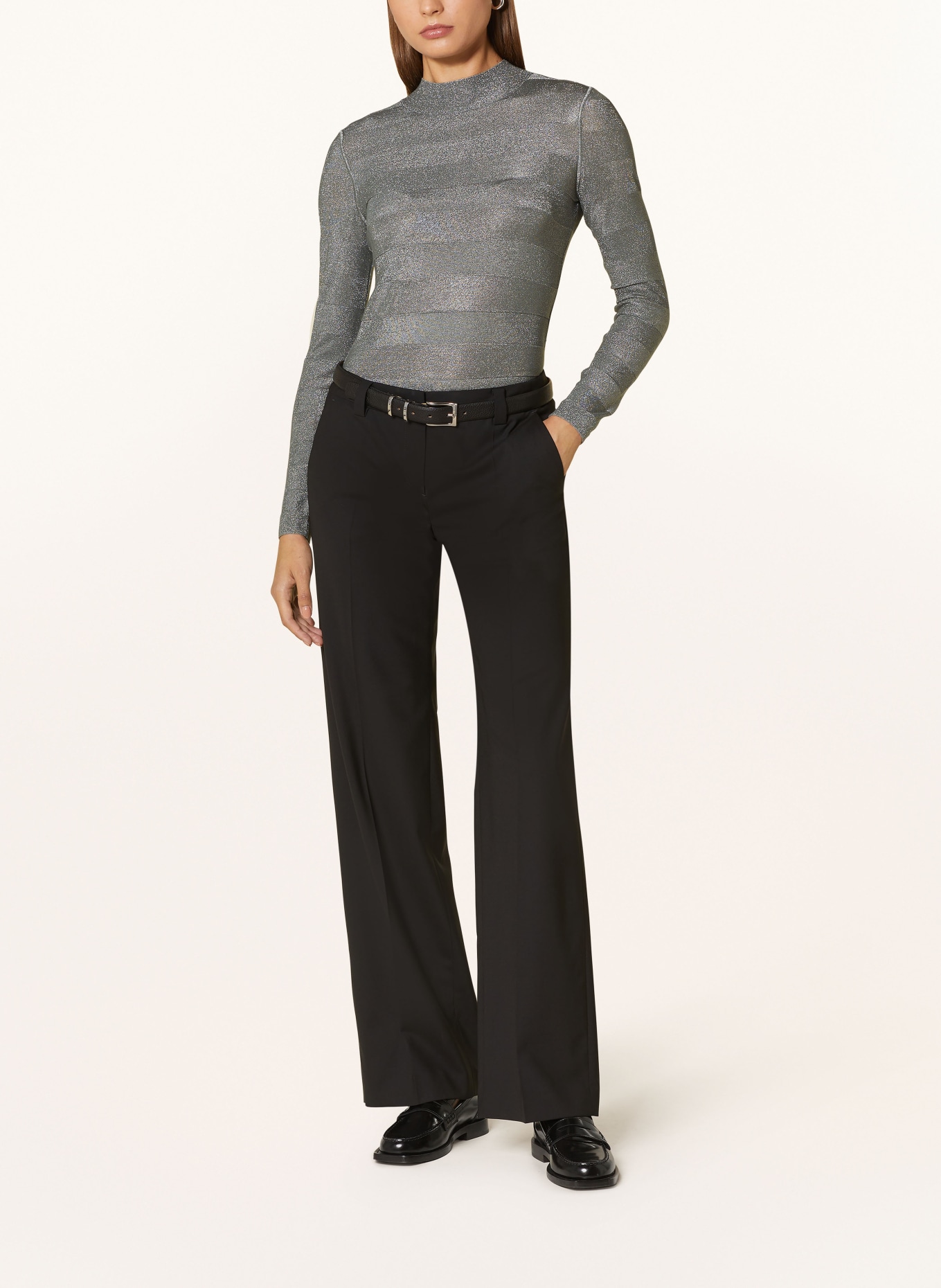 EMPORIO ARMANI Pullover: GRAU/ SILBER