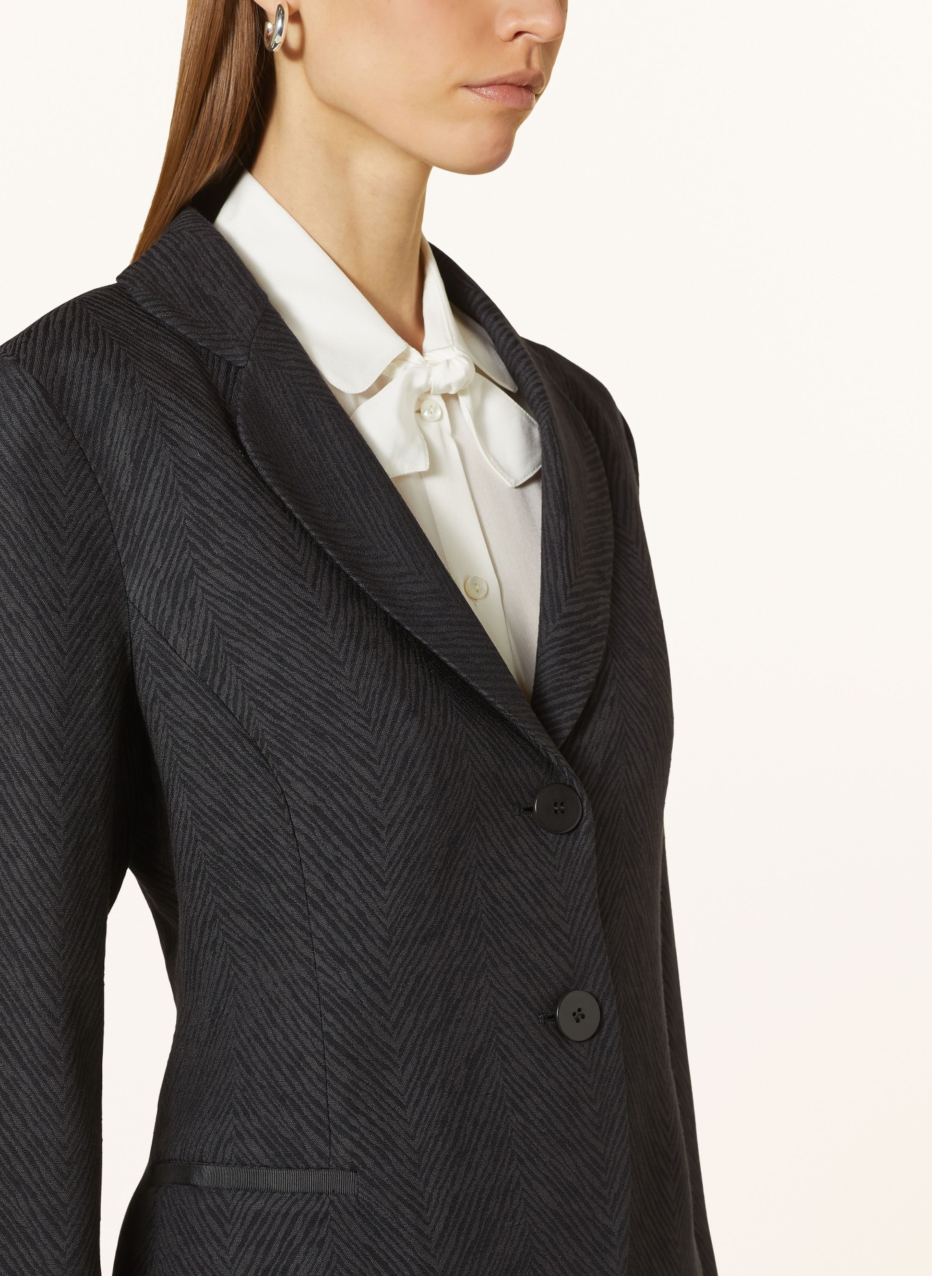 EMPORIO ARMANI Jacquard-Blazer, Farbe: GRAU/ DUNKELGRAU (Bild 4)