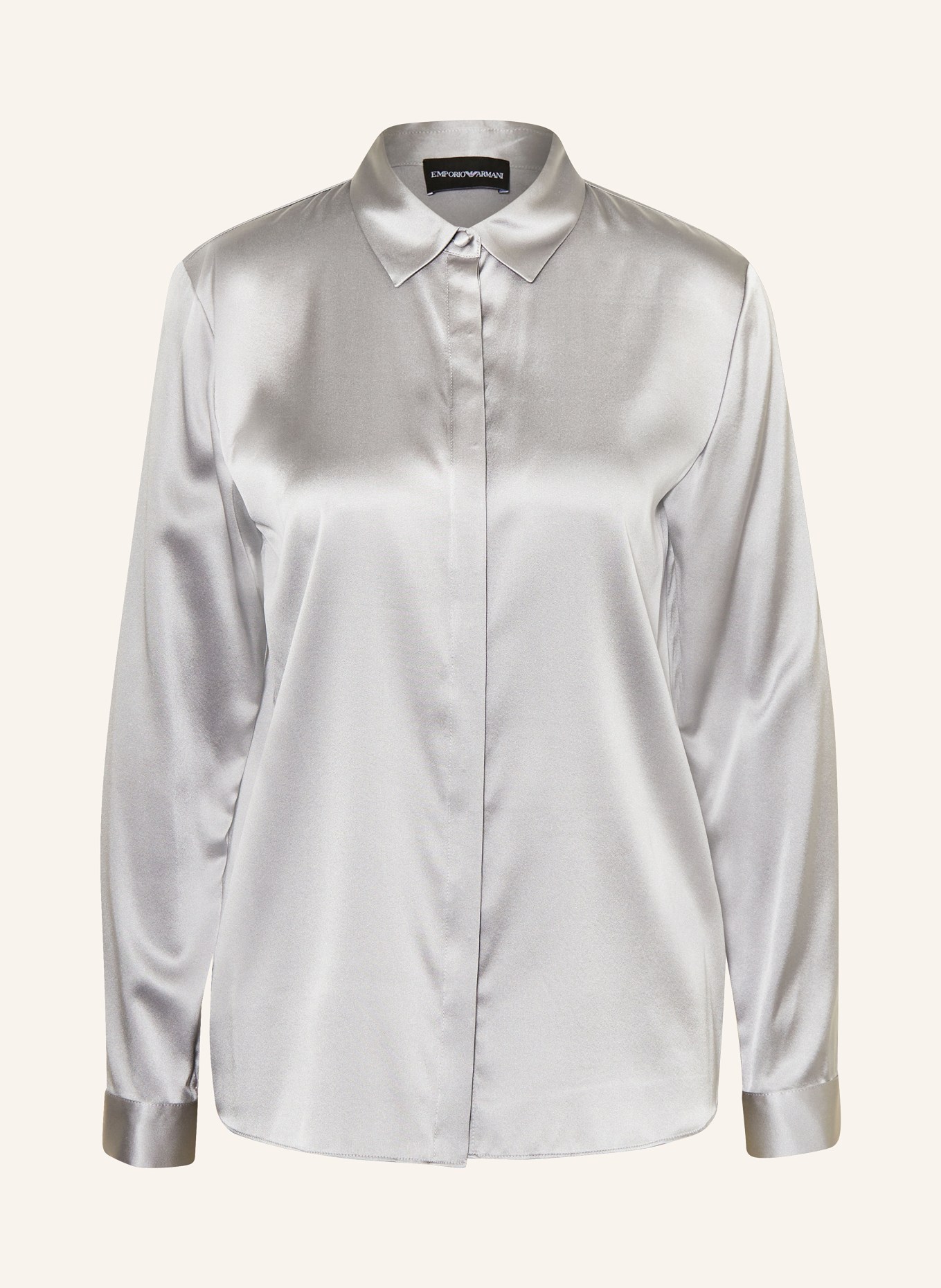 EMPORIO ARMANI Shirt blouse in silk, Color: GRAY (Image 1)