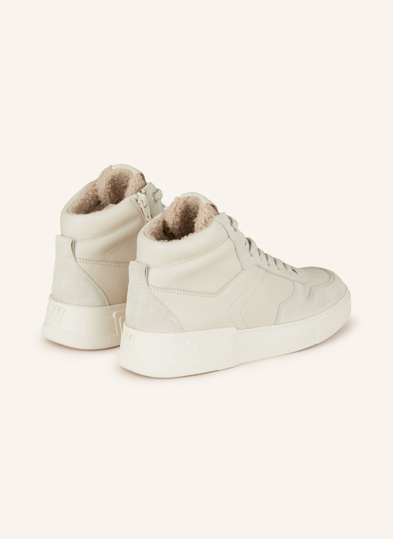 paul green High-top sneakers: WHITE / CREAM