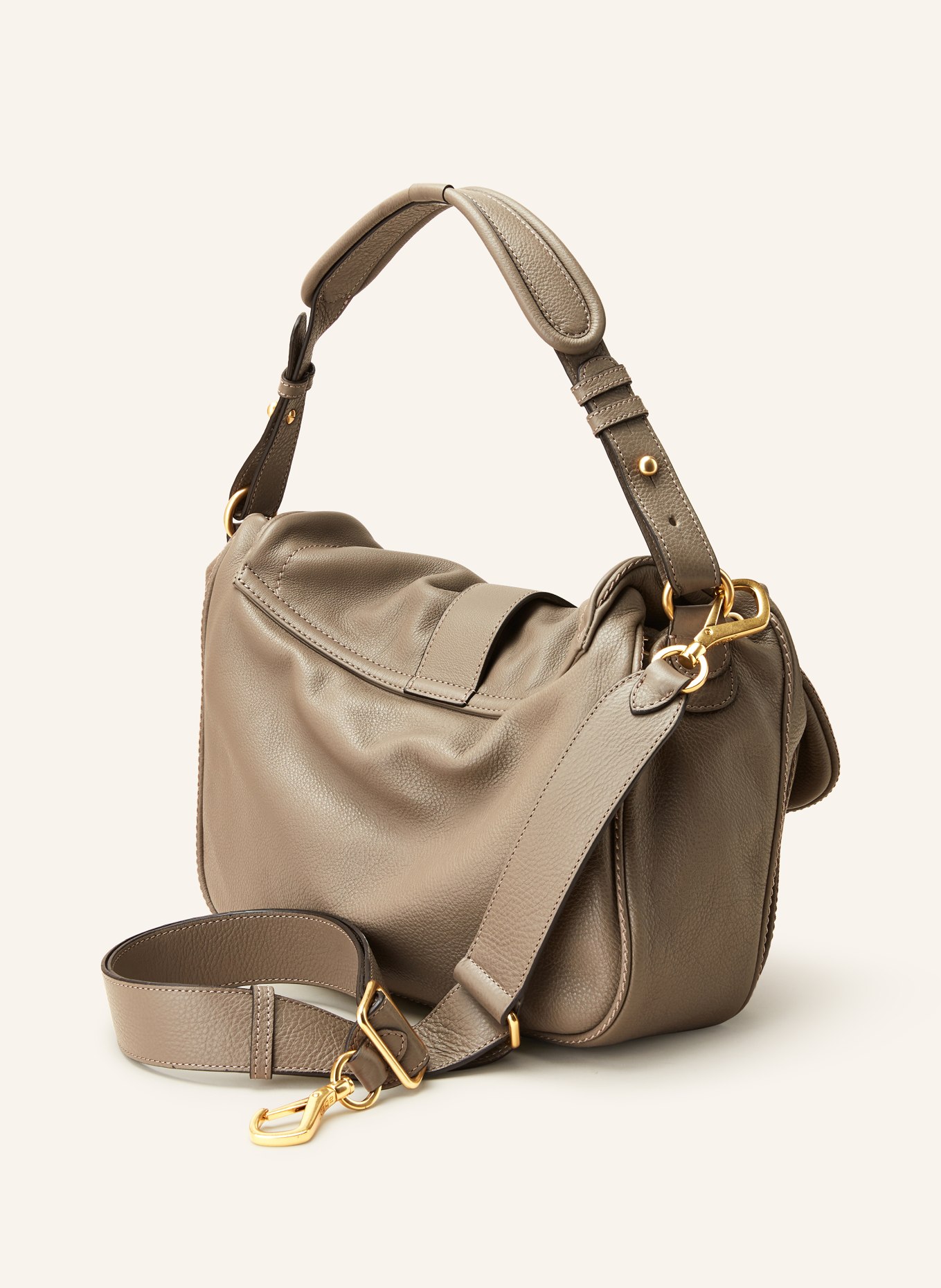 abro Schultertasche STAR SADDLE LARGE, Farbe: TAUPE (Bild 2)