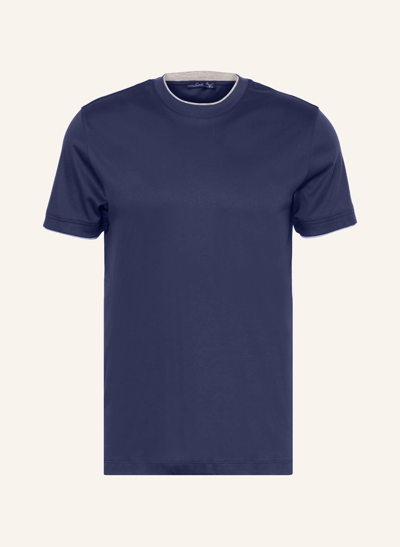 van Laack T-shirt, Color: DARK BLUE (Image 1)