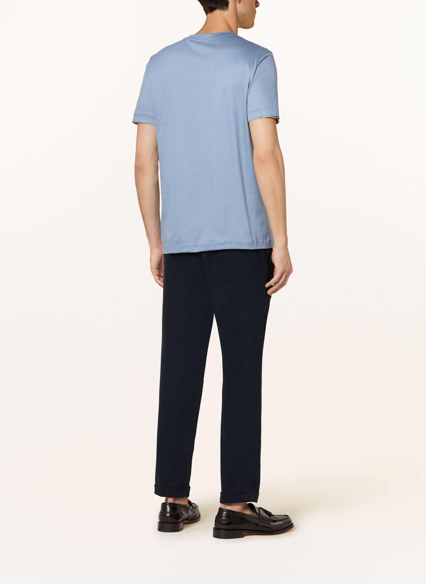 van Laack T-shirt, Color: LIGHT BLUE (Image 3)