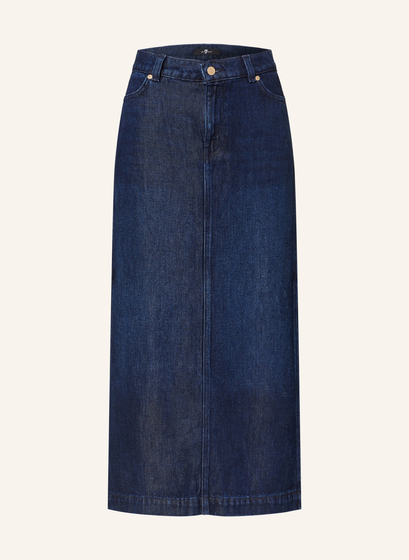 7 for all mankind Jeansrock MIDI SKIRT, Farbe: DARK BLUE (Bild 1)