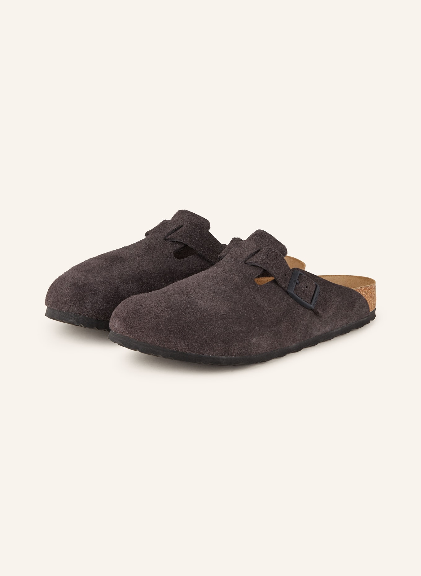 BIRKENSTOCK Slides BOSTON, Color: DARK GRAY (Image 1)