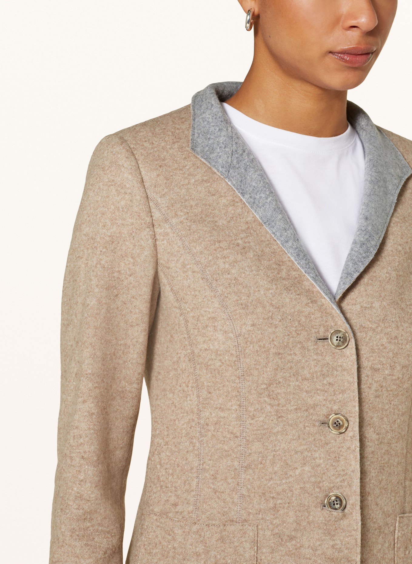 White Label Long blazer, Color: BEIGE (Image 4)