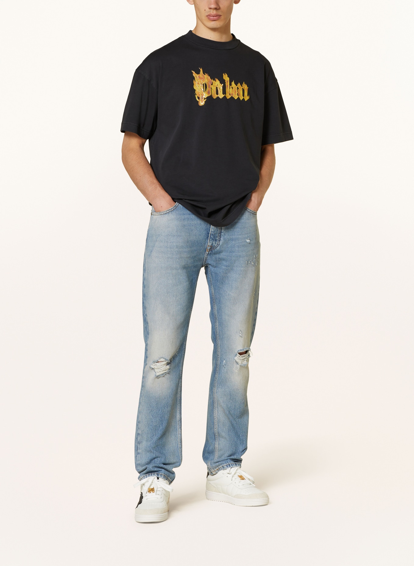 Palm Angels T-shirt: CZARNY/ ZŁOTY