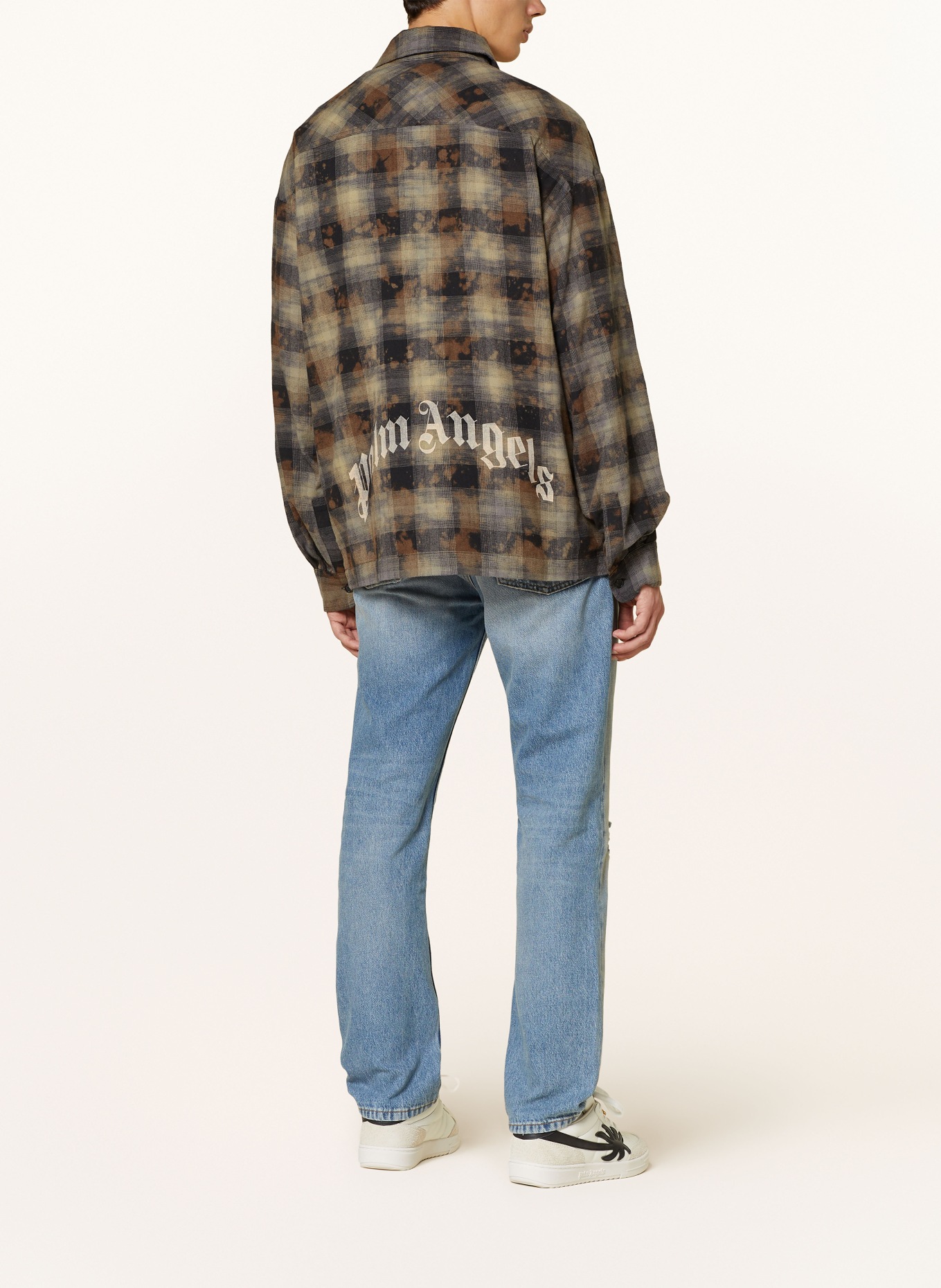 Palm Angels Košile Comfort Fit: ČERNÁ / HNĚDÁ / ŠEDÁ