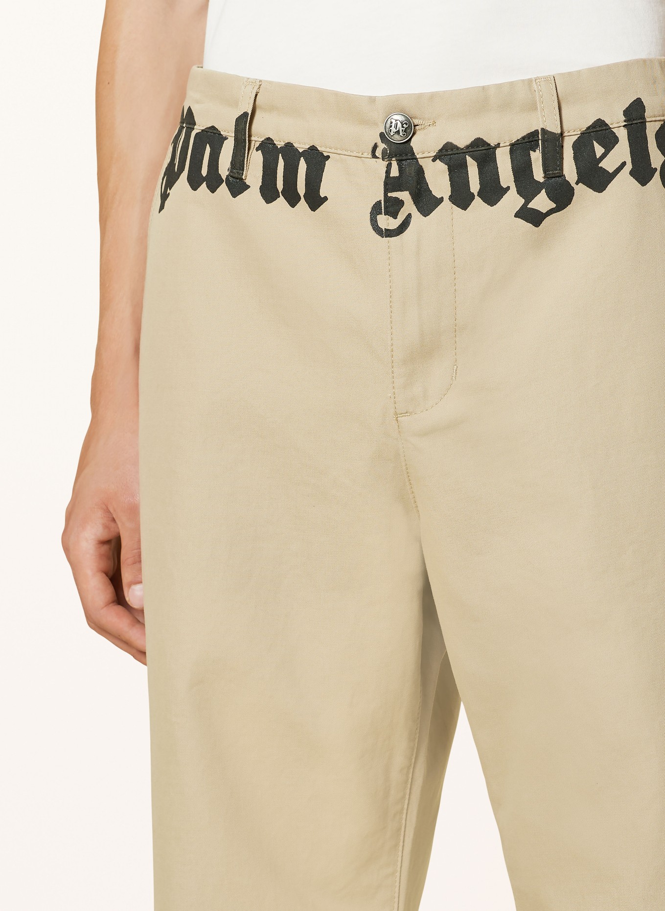 Palm Angels Chinosy regular fit: BEŻOWY