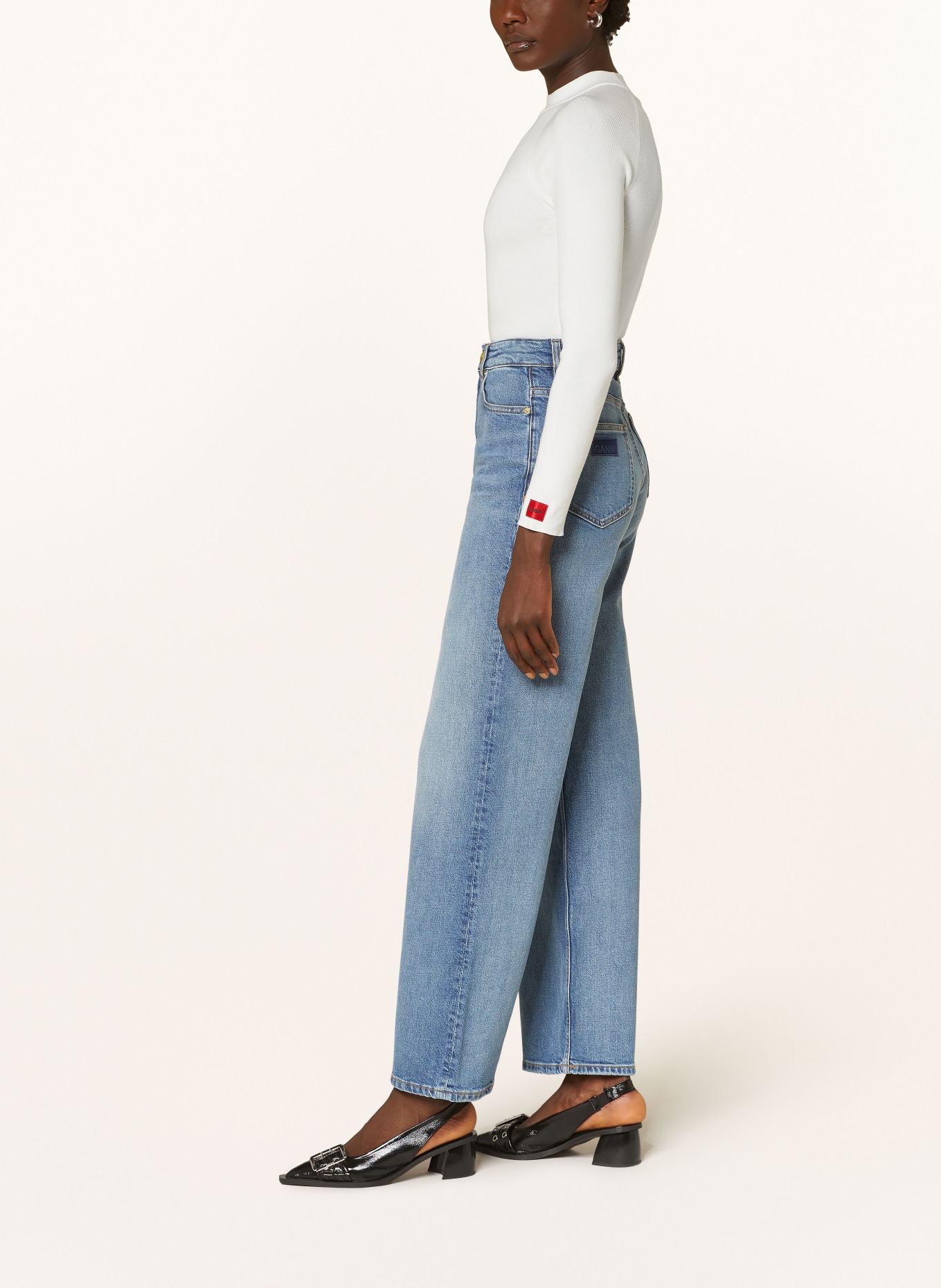 GANNI Straight jeans, Color: 567 MID BLUE VINTAGE (Image 4)