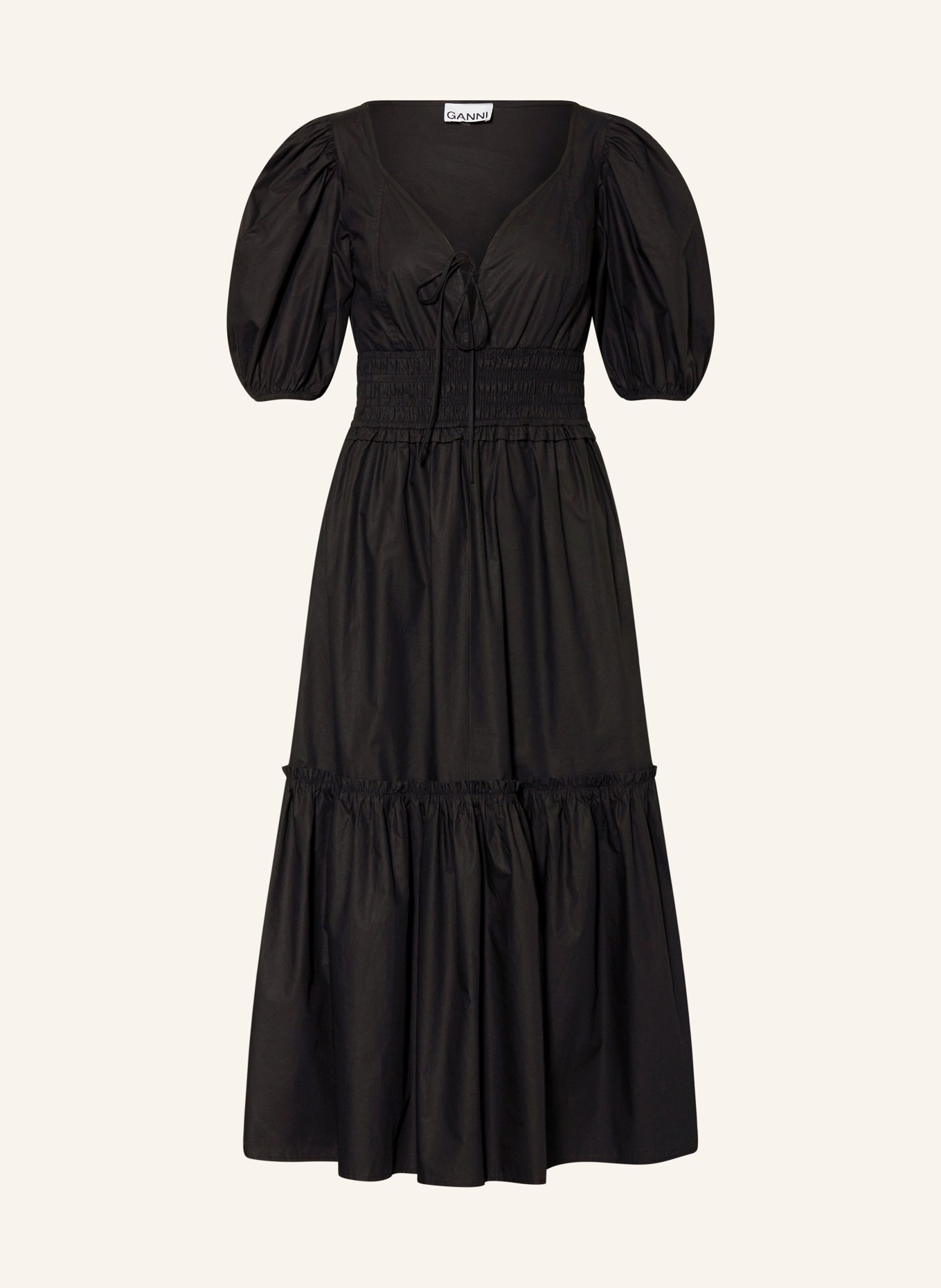 GANNI Dress: BLACK