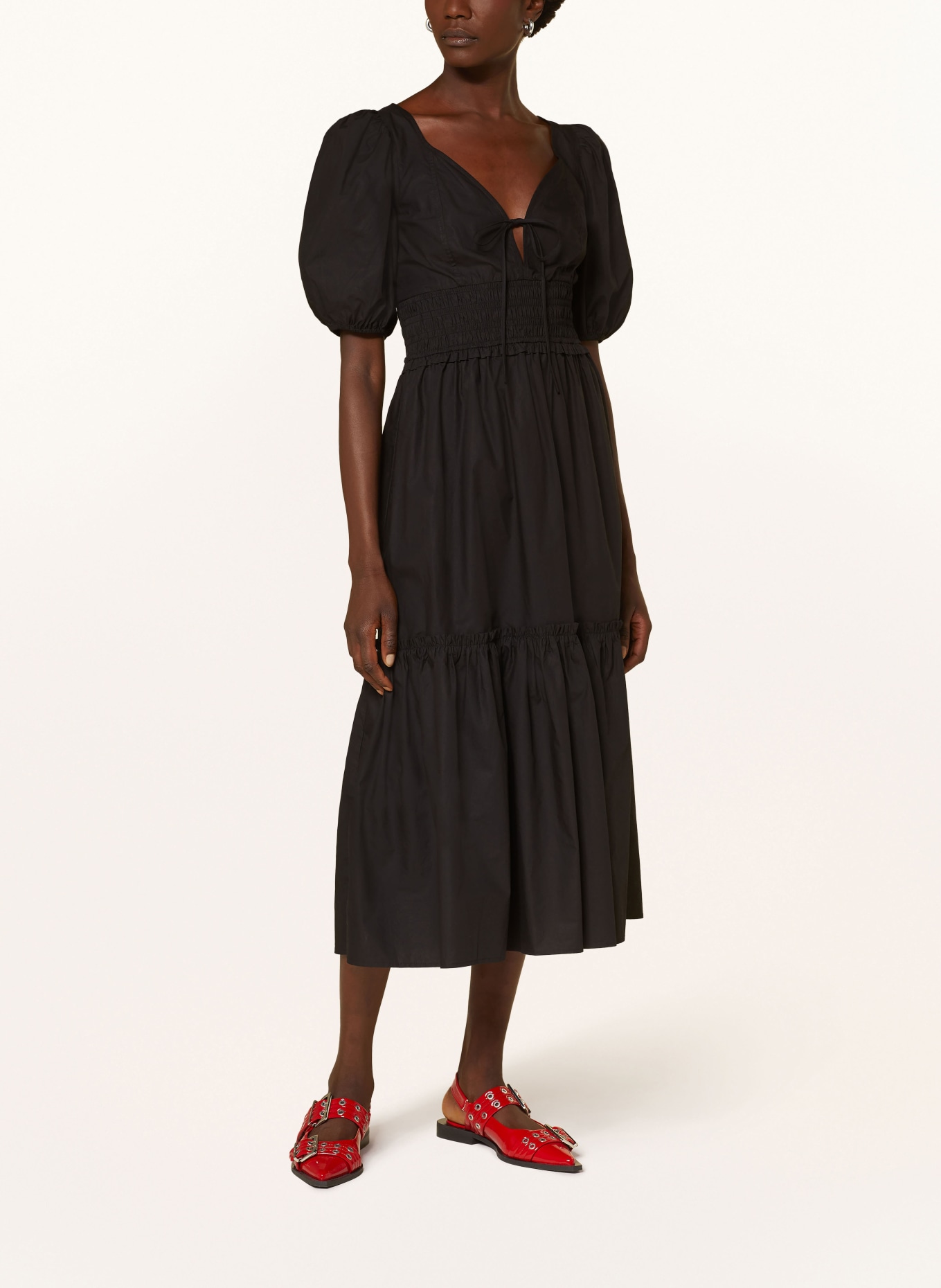 GANNI Dress: BLACK
