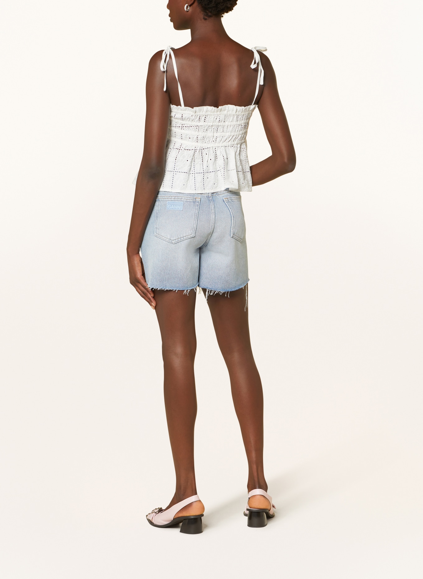 GANNI Denim shorts, Color: 091 TINT WASH (Image 3)