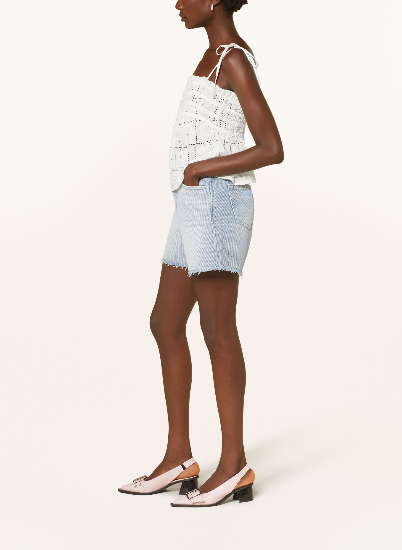 GANNI Denim shorts, Color: 091 TINT WASH (Image 4)