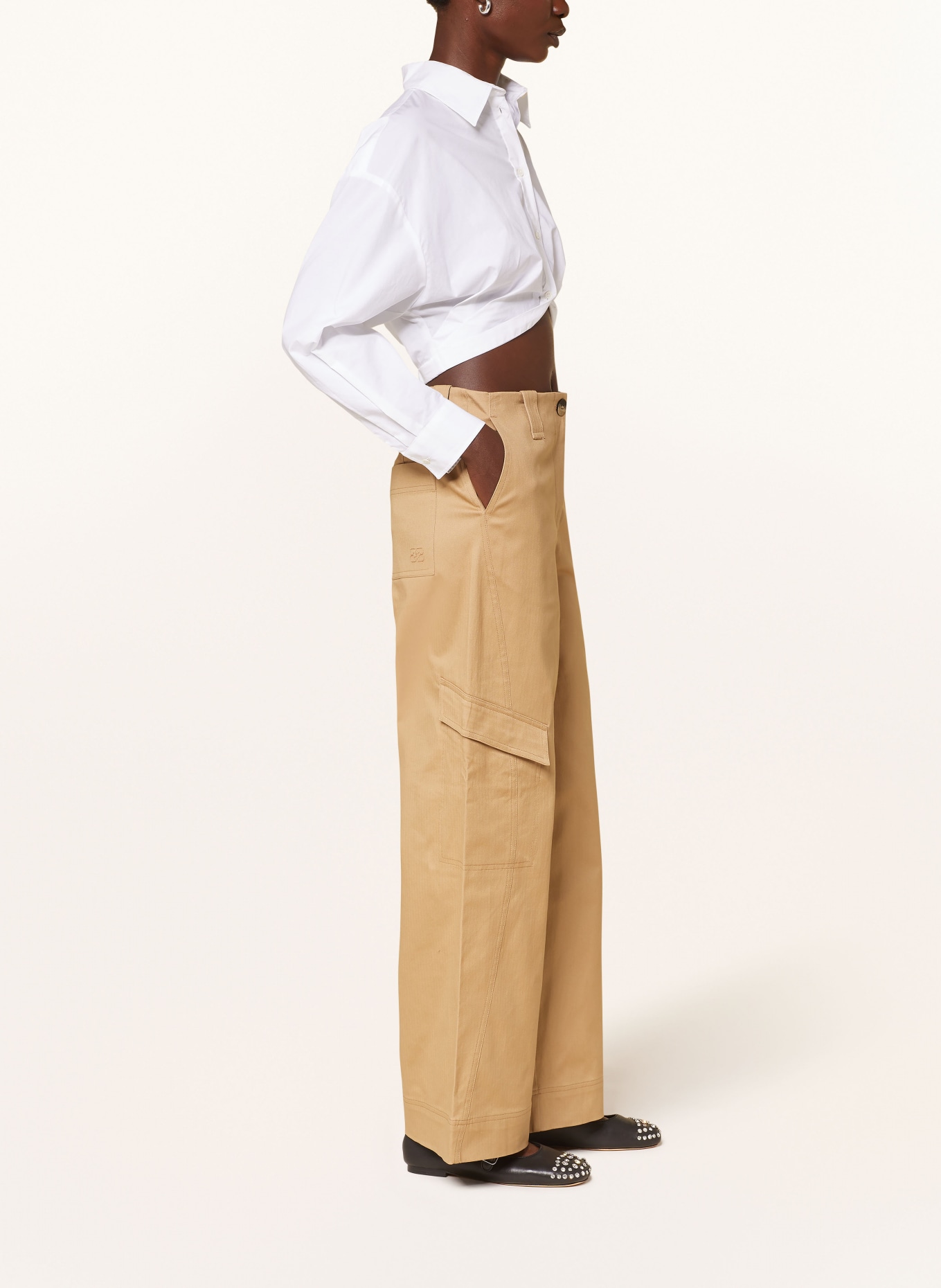 GANNI Cargo pants, Color: BEIGE (Image 4)