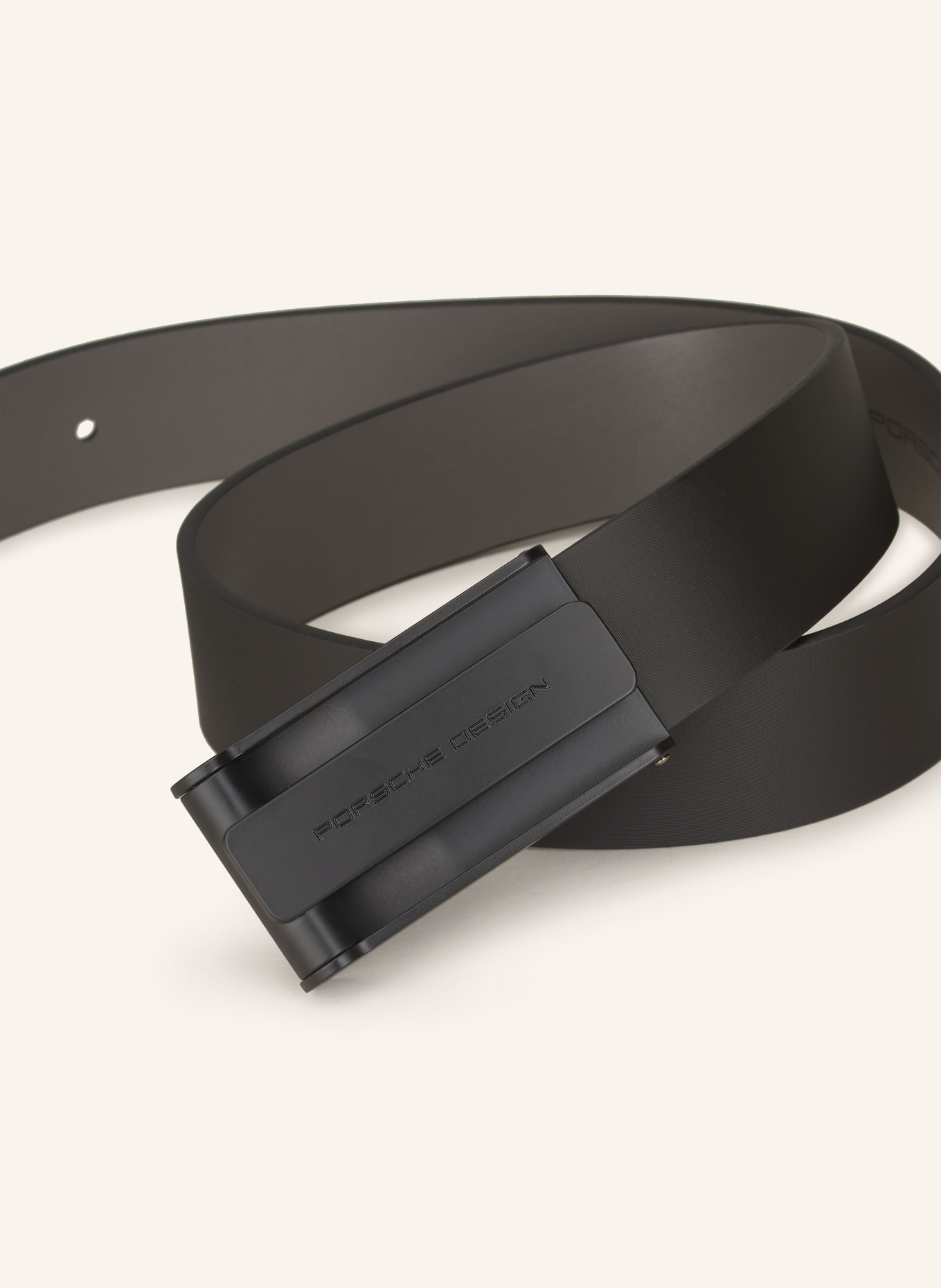 PORSCHE DESIGN Leather belt: BLACK