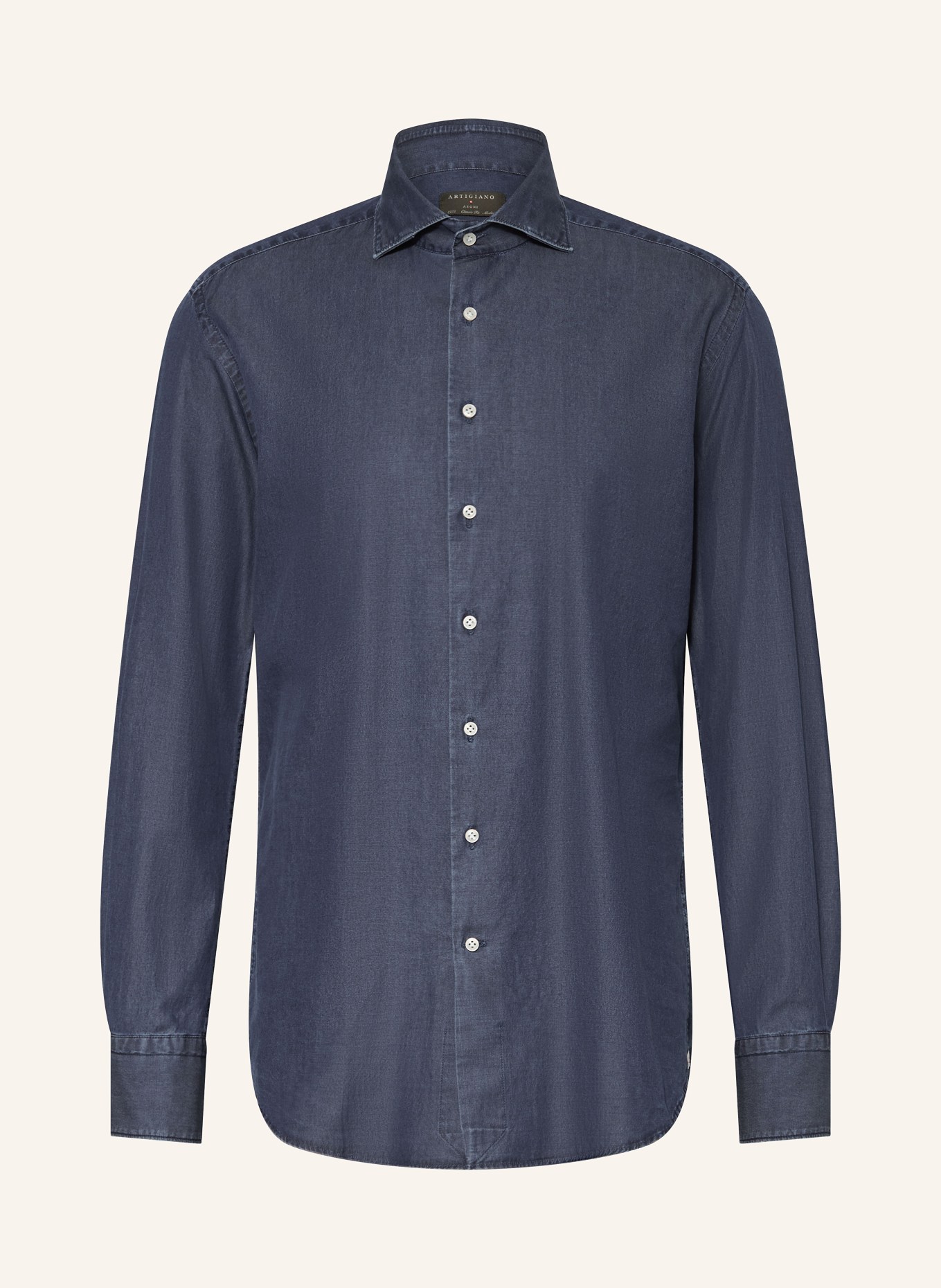 ARTIGIANO Shirt classic fit in denim look: BLUE