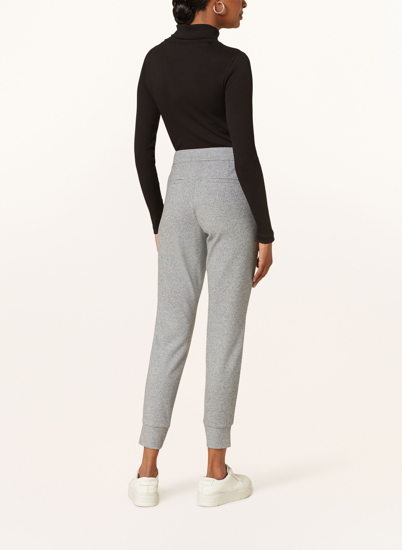 SPORTALM Trousers in jogger style with decorative gems, Color: LIGHT GRAY (Image 3)