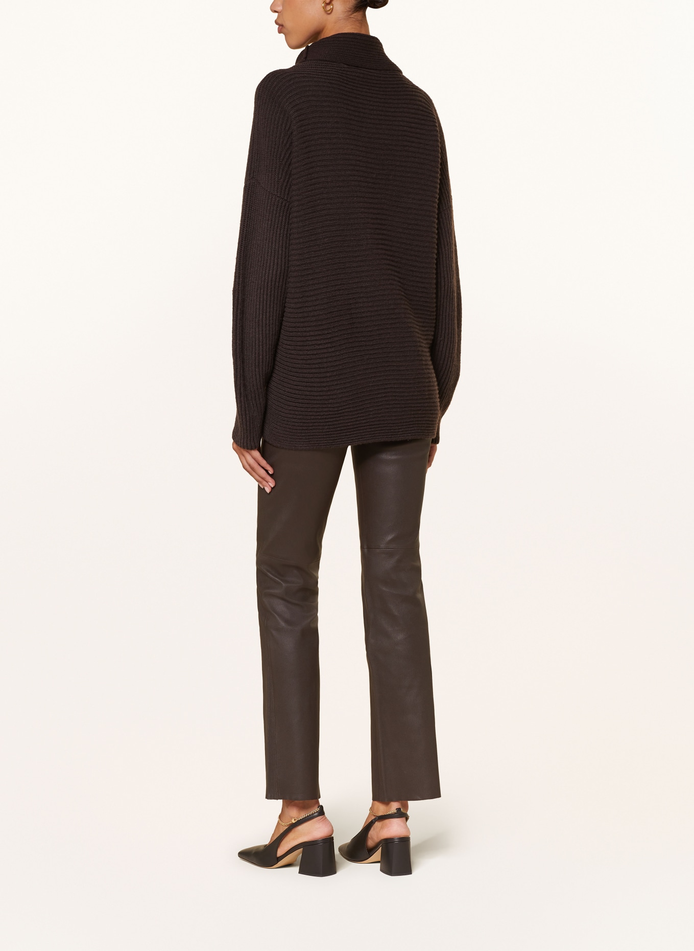 IRIS von ARNIM Turtleneck sweater CAPRI made of cashmere: DARK BROWN