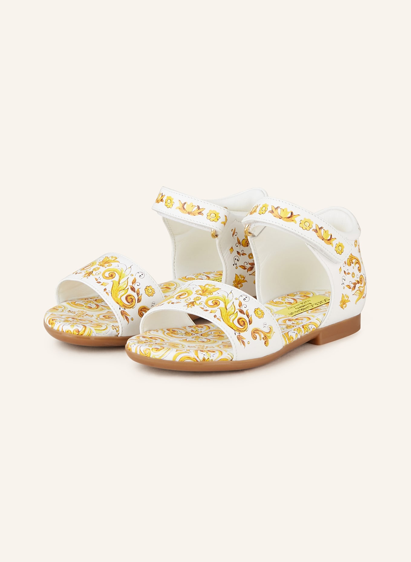 DOLCE & GABBANA Sandalen, Farbe: WEISS/ DUNKELGELB (Bild 1)