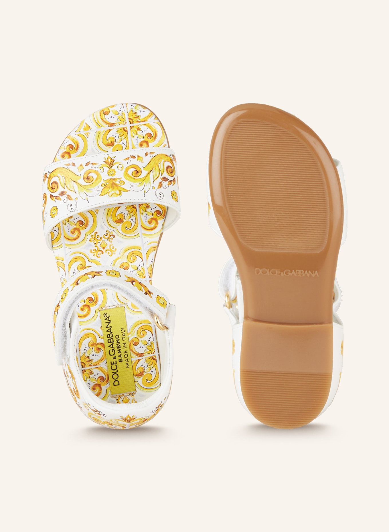 DOLCE & GABBANA Sandalen, Farbe: WEISS/ DUNKELGELB (Bild 5)