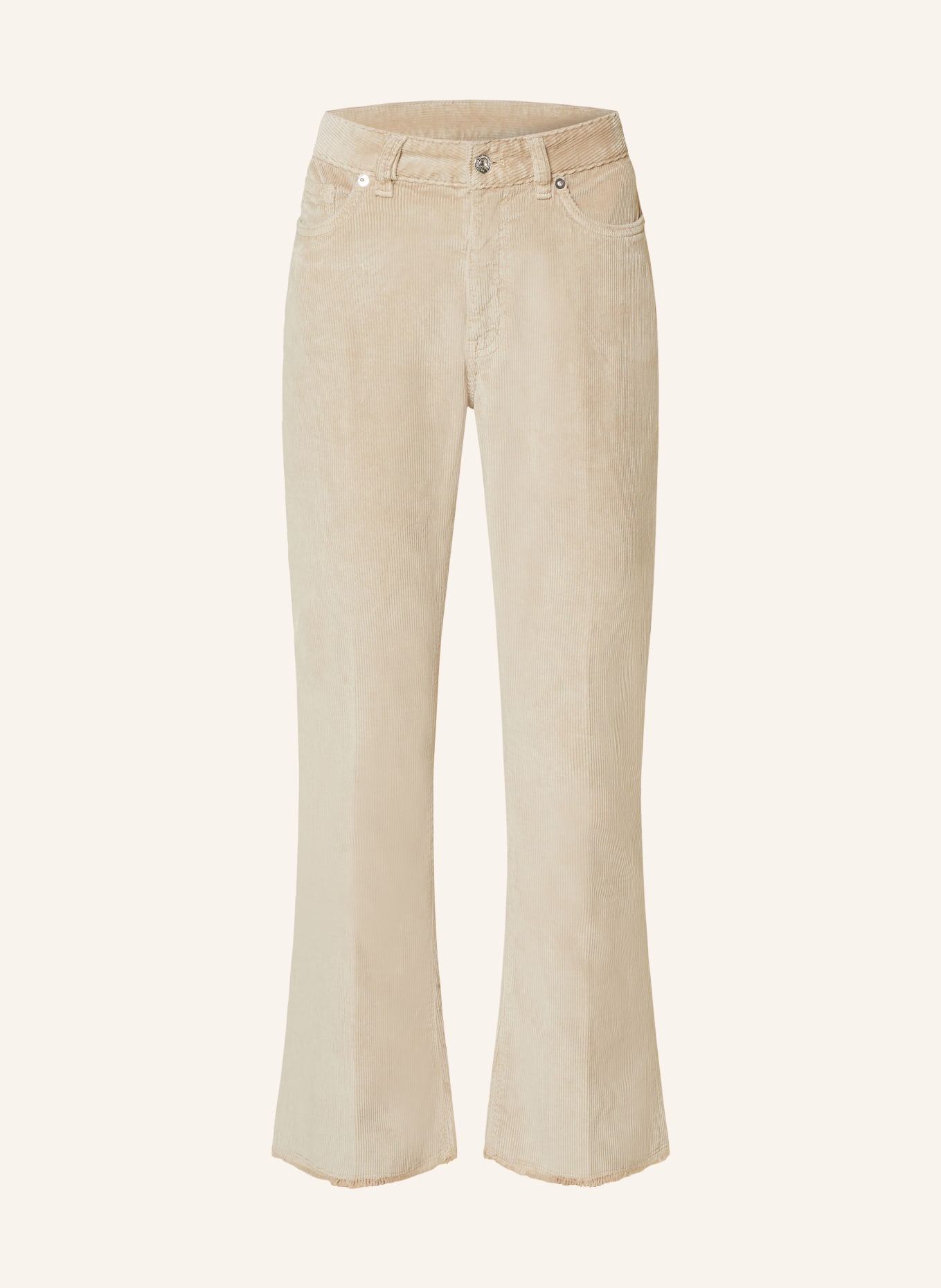 nine:inthe:morning 7/8 trousers EASY KICK in corduroy, Color: CREAM (Image 1)