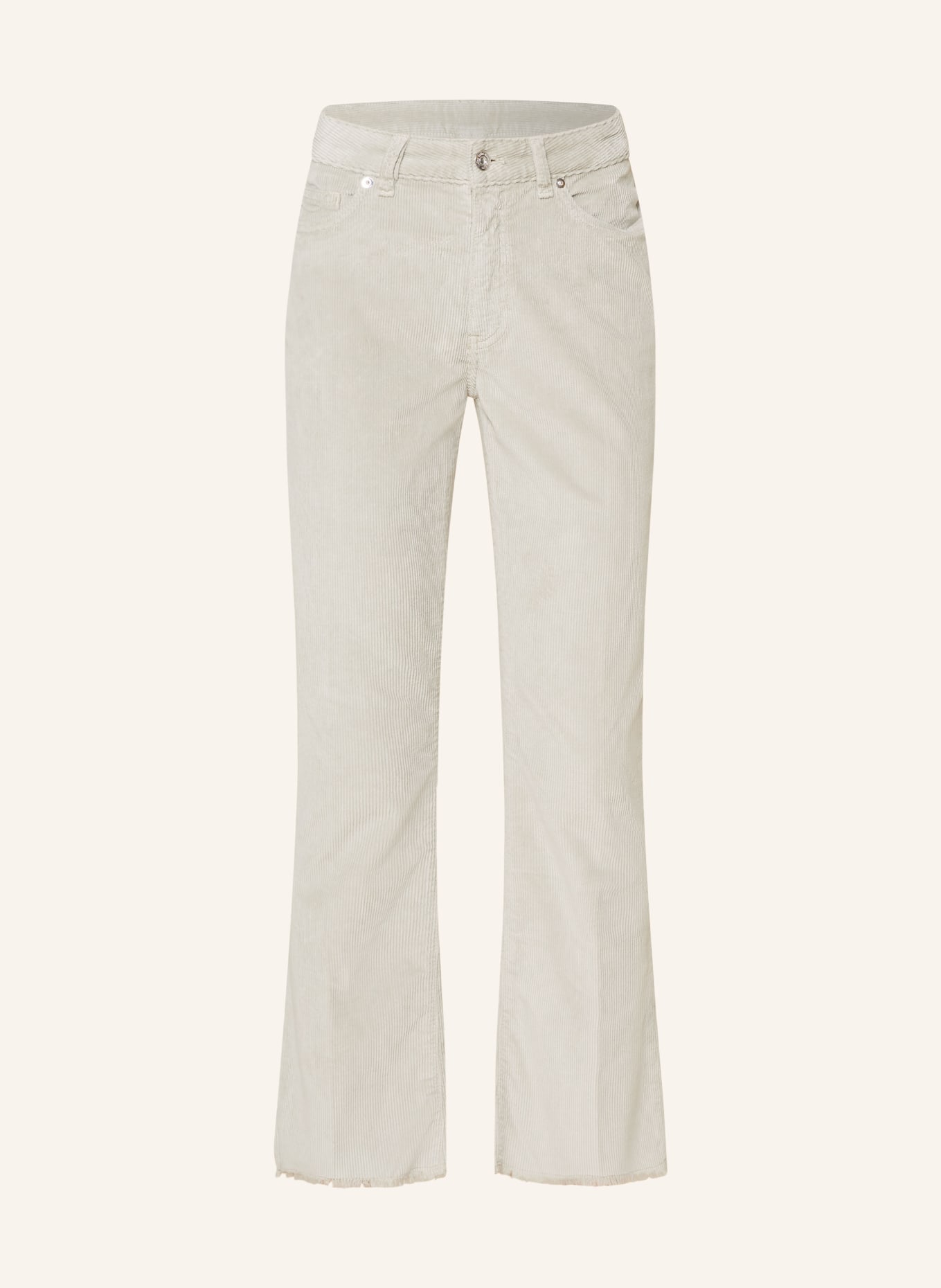 nine:inthe:morning 7/8 trousers EASY KICK in corduroy, Color: LIGHT GRAY (Image 1)