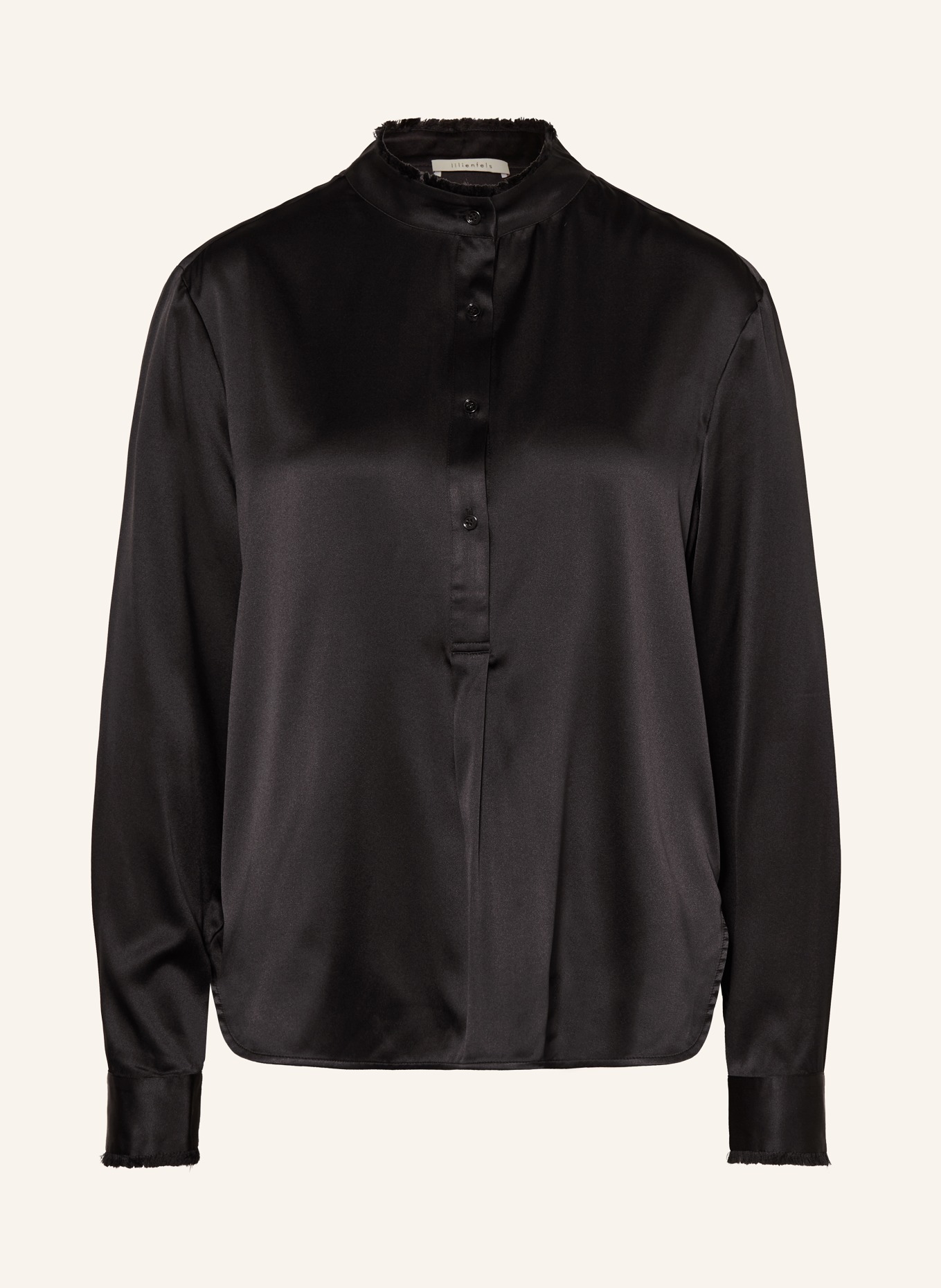 lilienfels Shirt blouse in silk, Color: BLACK (Image 1)