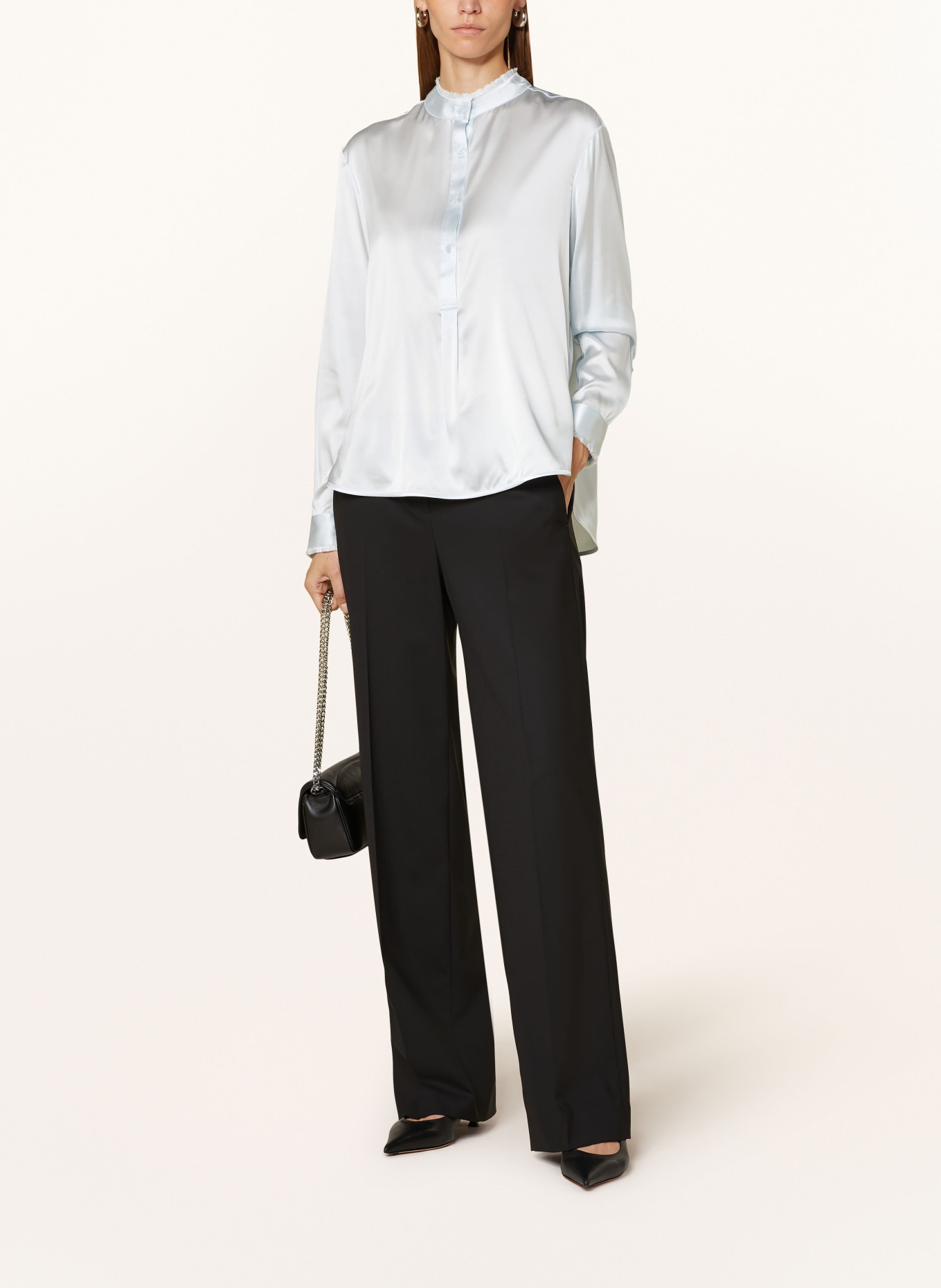 lilienfels Shirt blouse in silk, Color: LIGHT BLUE (Image 2)