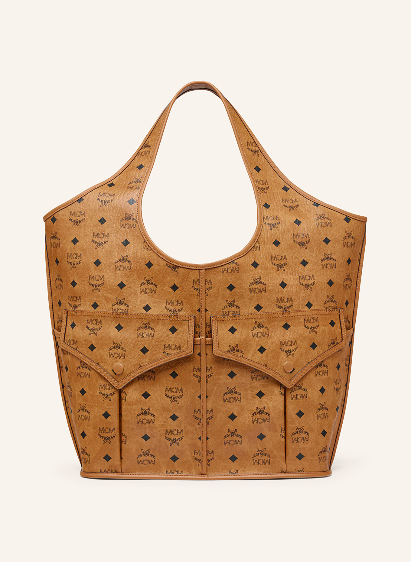 MCM Torba shopper AREN VI: CAMELOWY