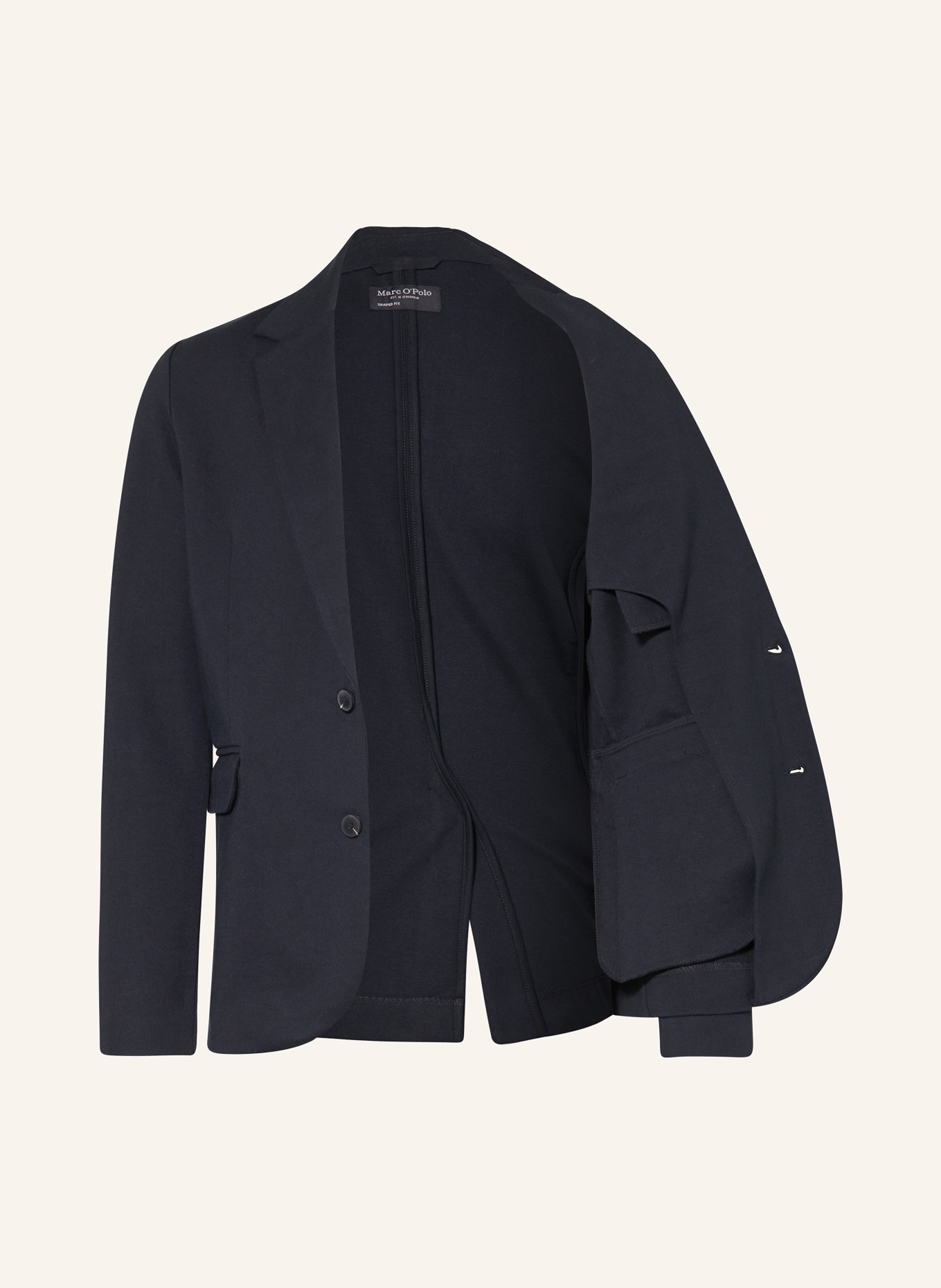 Marc O'Polo Jersey jacket shaped fit, Color: DARK BLUE (Image 4)