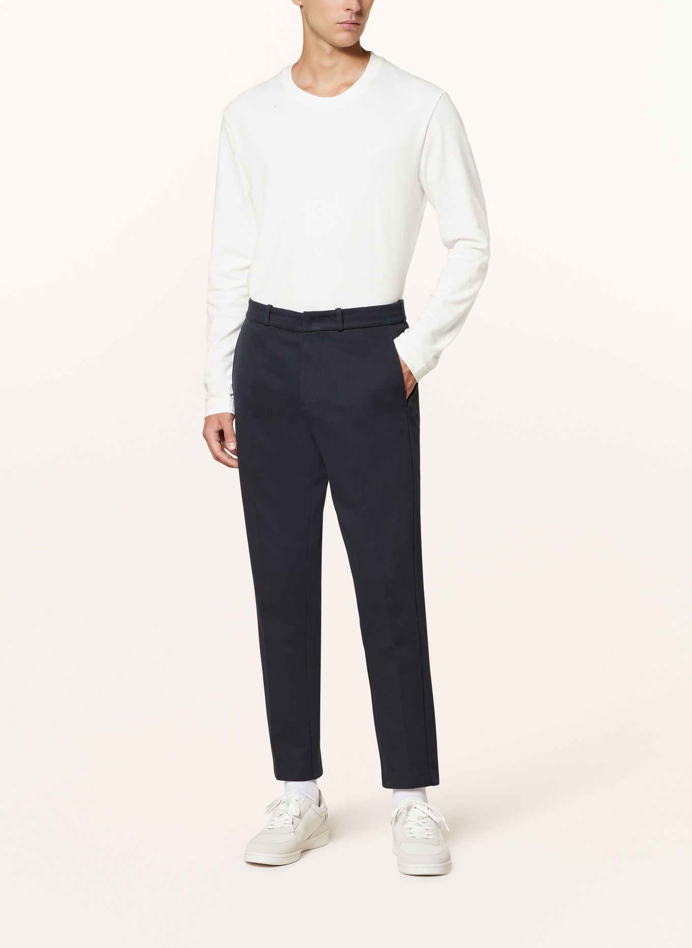 Marc O'Polo Regular fit chino in jersey, Color: DARK BLUE (Image 3)