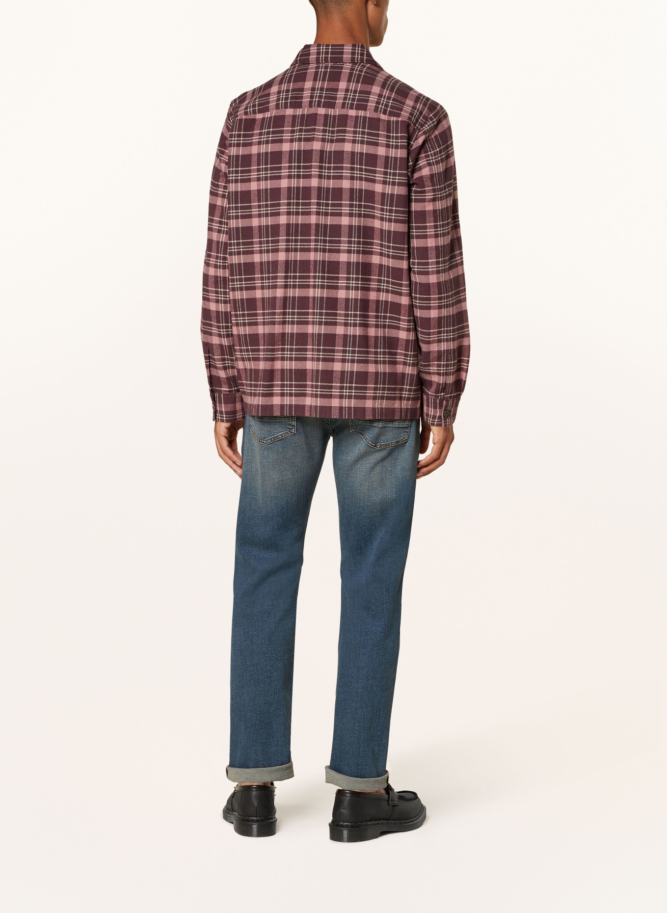 Marc O'Polo Flanell-Overshirt: ROSÉ / DUNKELLILA