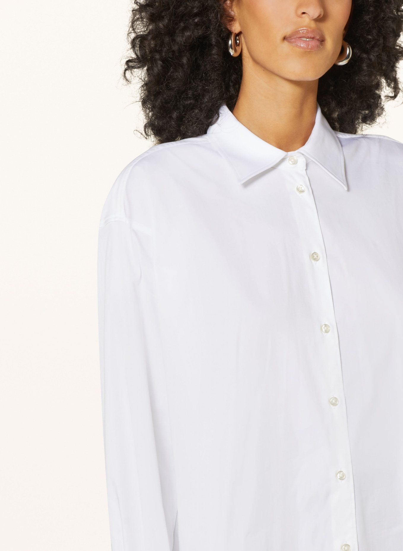 Soluzione Oversized shirt blouse, Color: WHITE (Image 4)