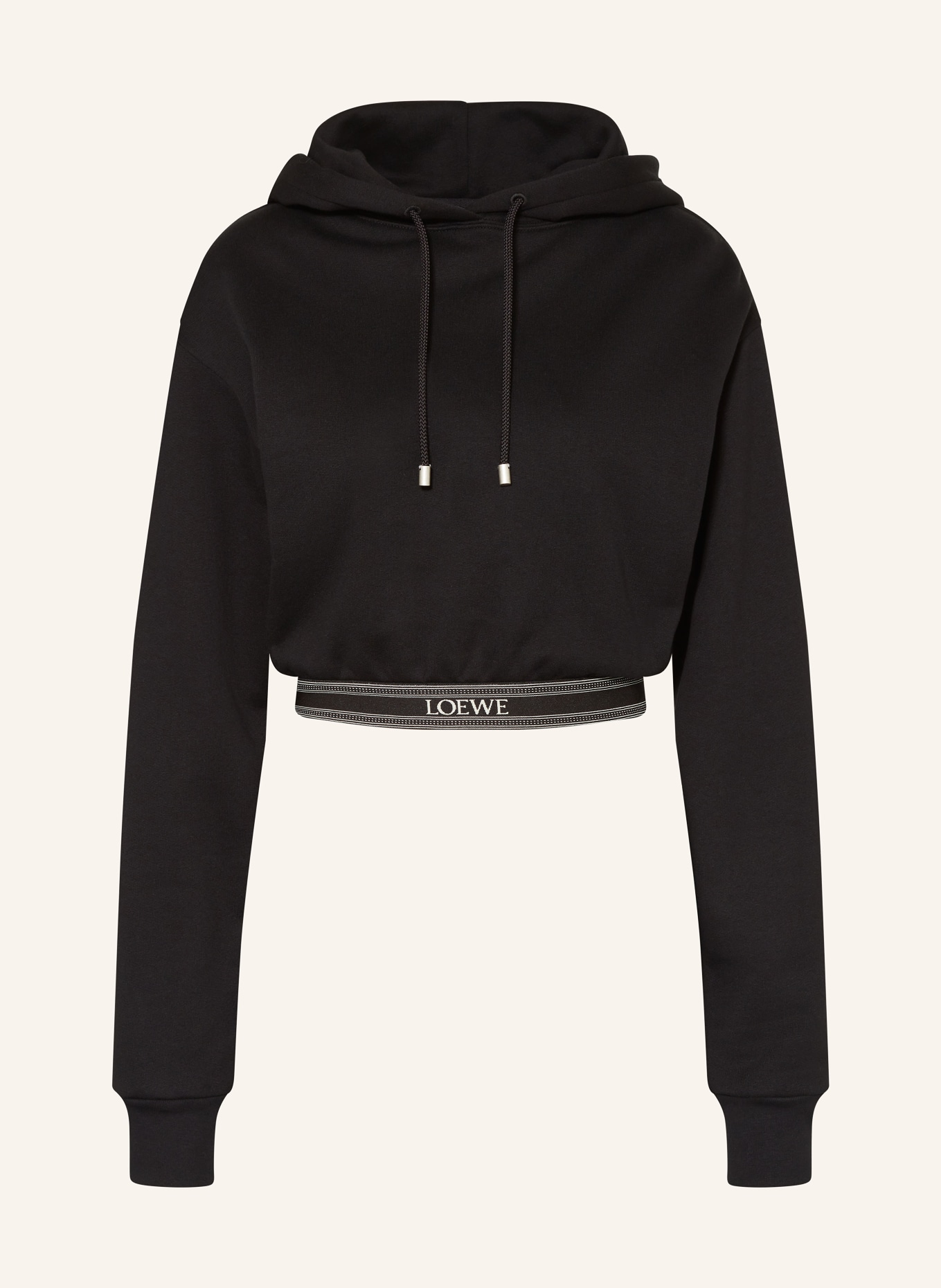 LOEWE Cropped hoodie: BLACK