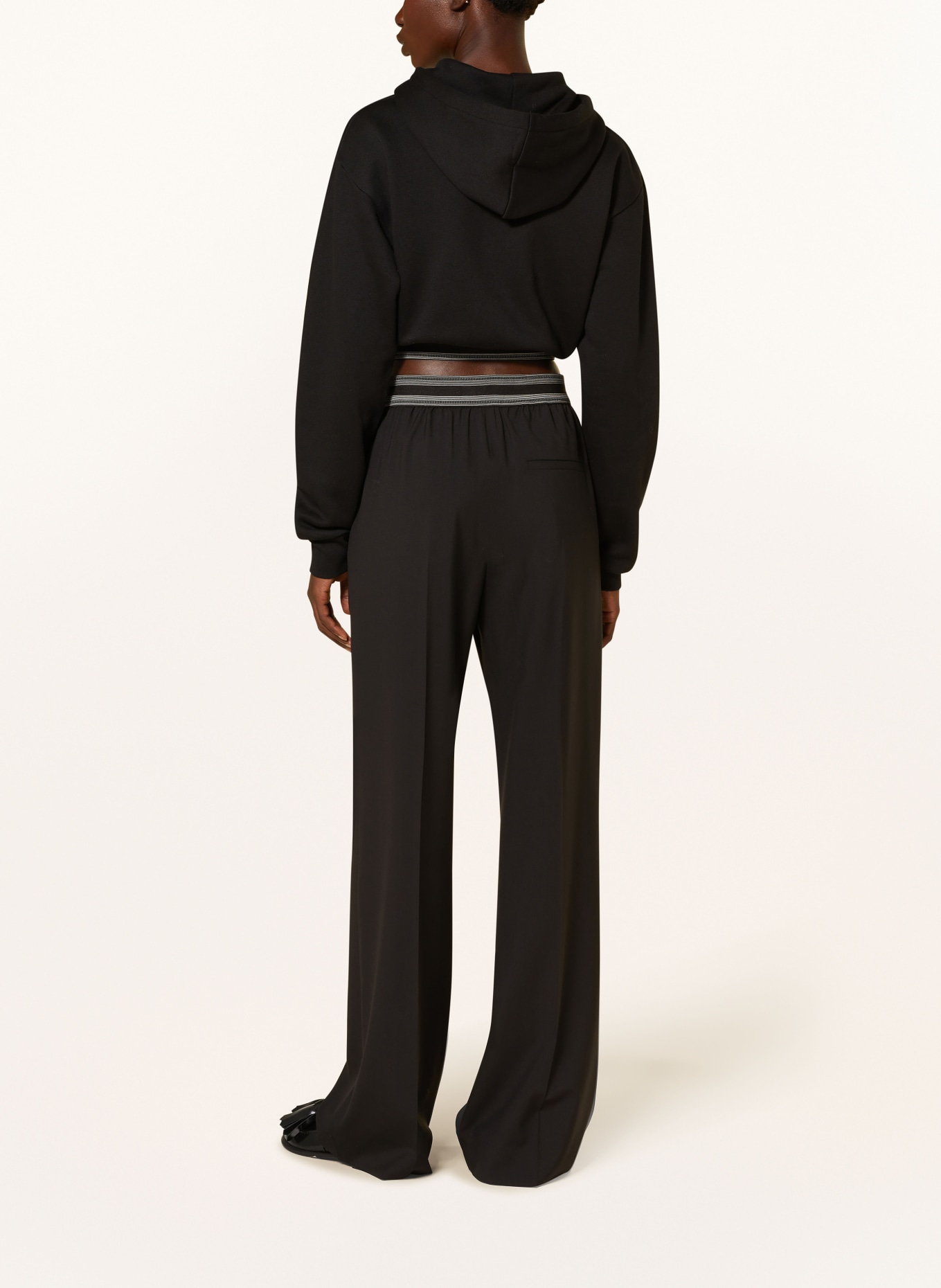 LOEWE Cropped hoodie: BLACK