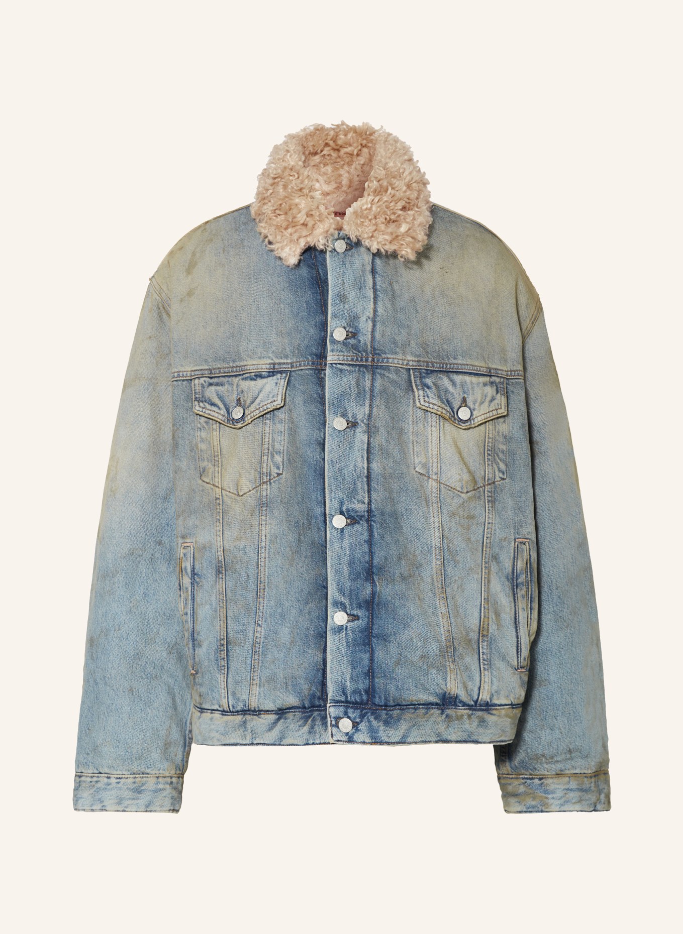 Acne Studios Ferris Face Denim Blue パーカー Acne Studios - Denim jacket - Oversized unisex fit - Light blue