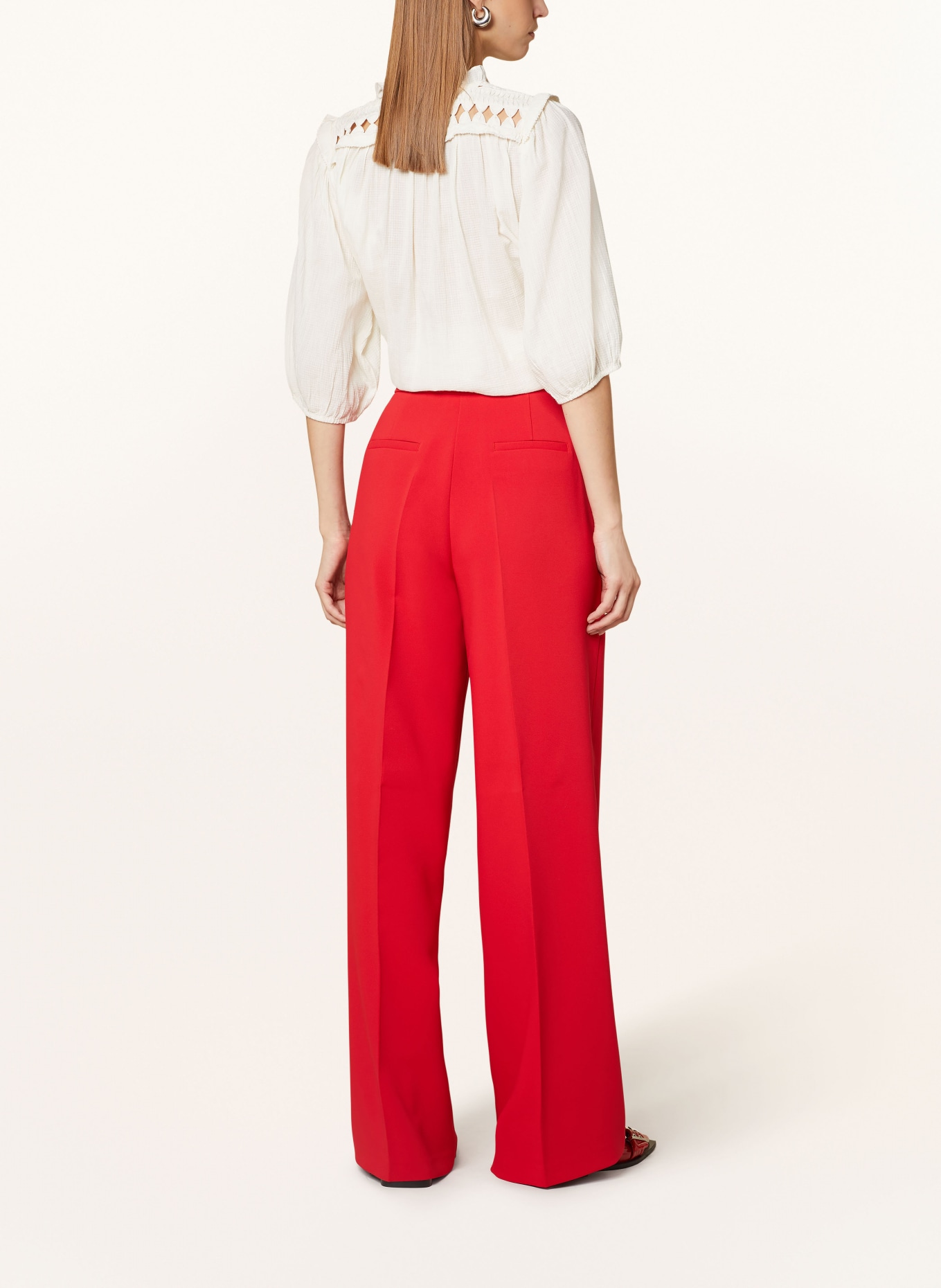 PINKO Wide leg trousers, Color: RED (Image 3)