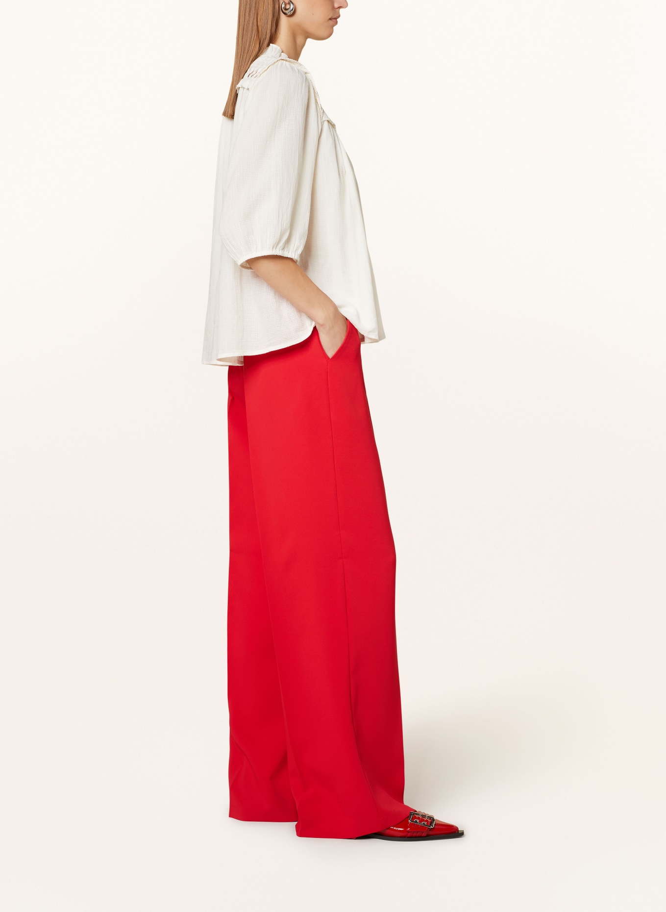 PINKO Wide leg trousers, Color: RED (Image 4)