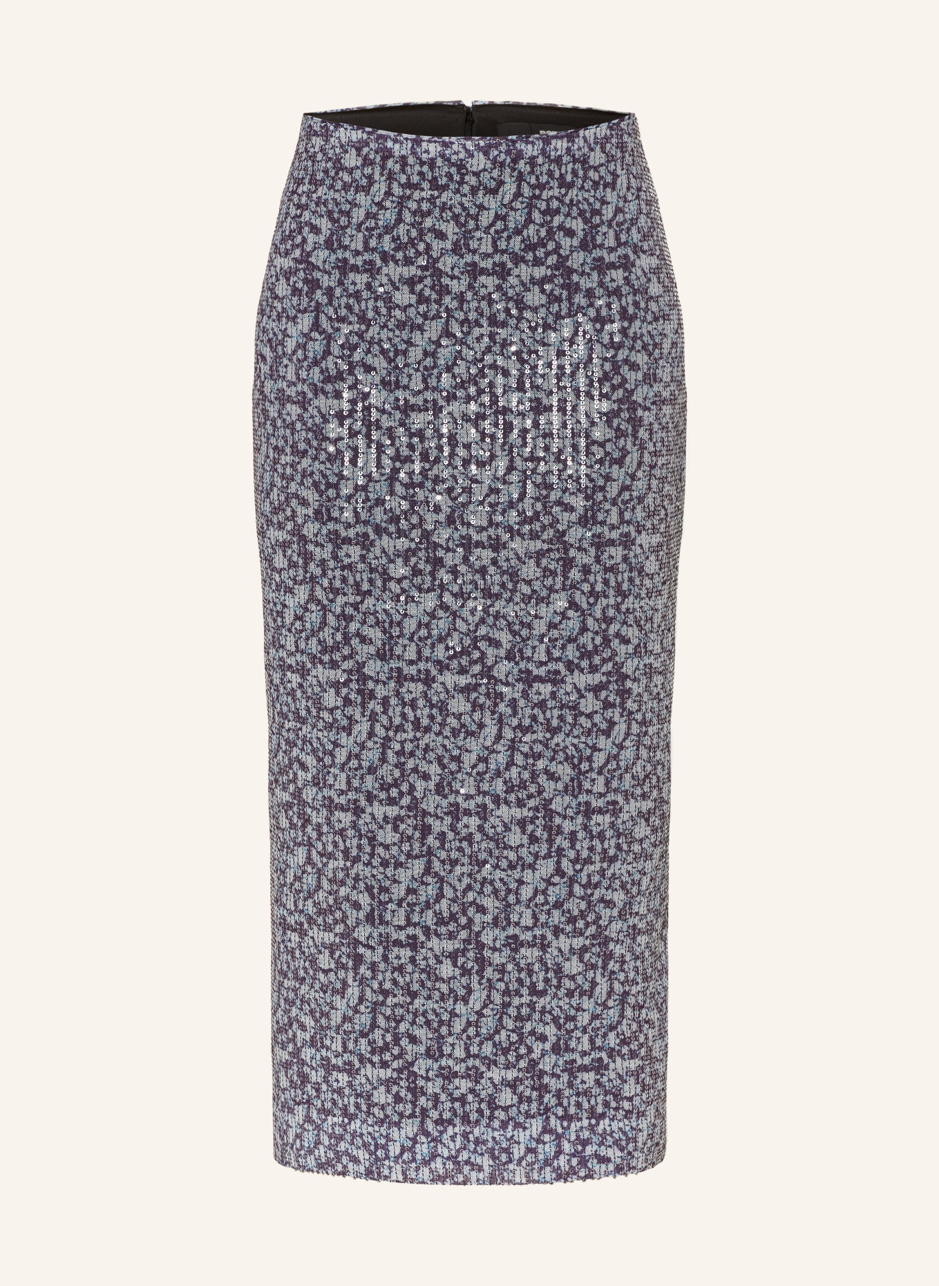 ROTATE Skirt with sequins, Color: LIGHT GRAY/ DARK PURPLE/ TURQUOISE (Image 1)