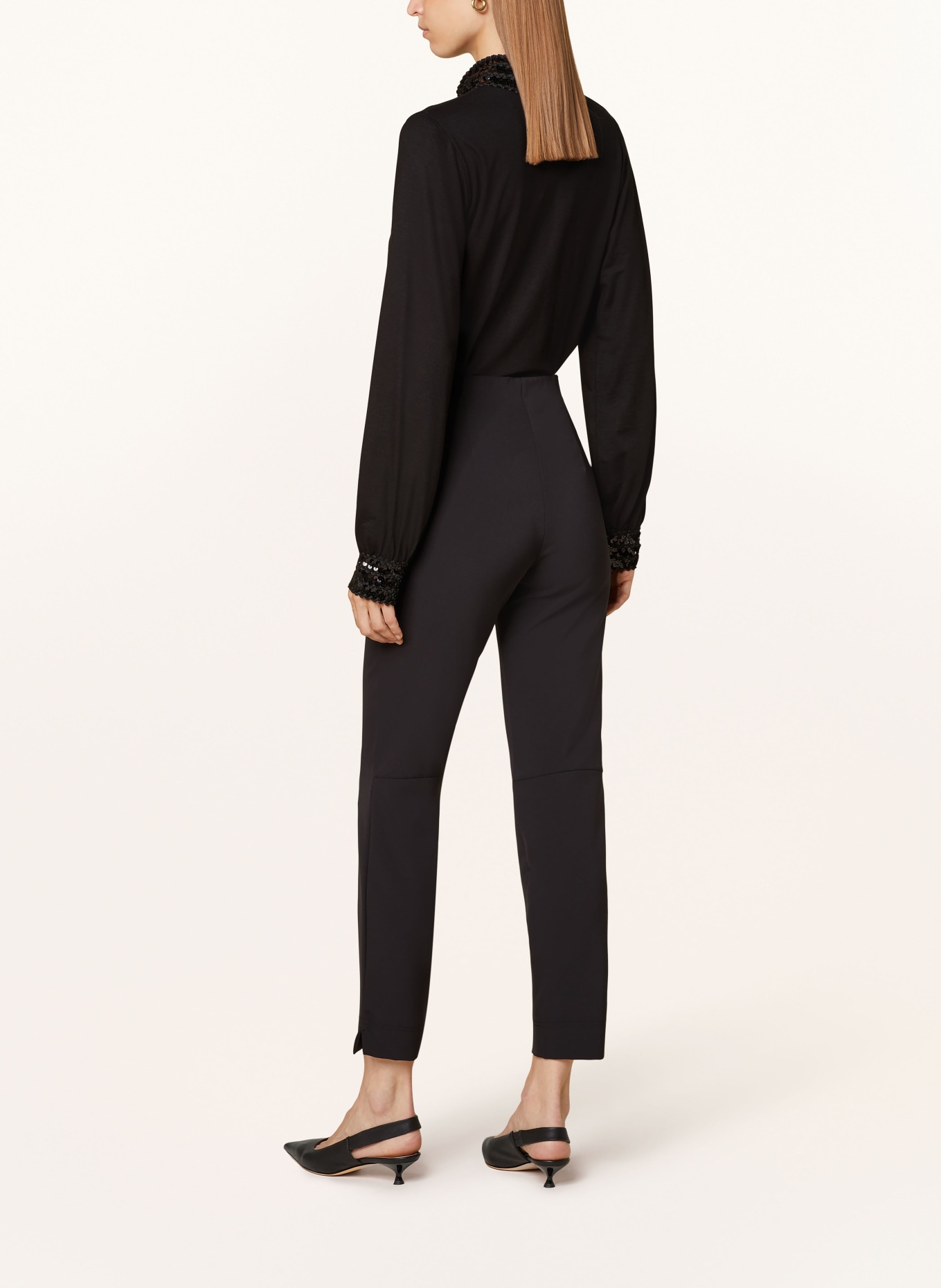 lilienfels Long sleeve shirt with sequins, Color: BLACK (Image 3)
