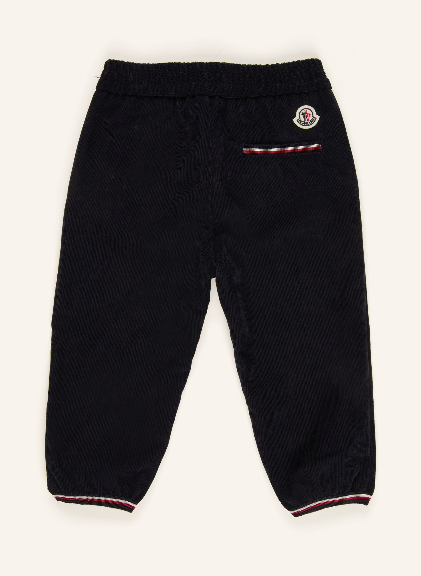 MONCLER enfant Cordhose im Joggingstil: DUNKELBLAU