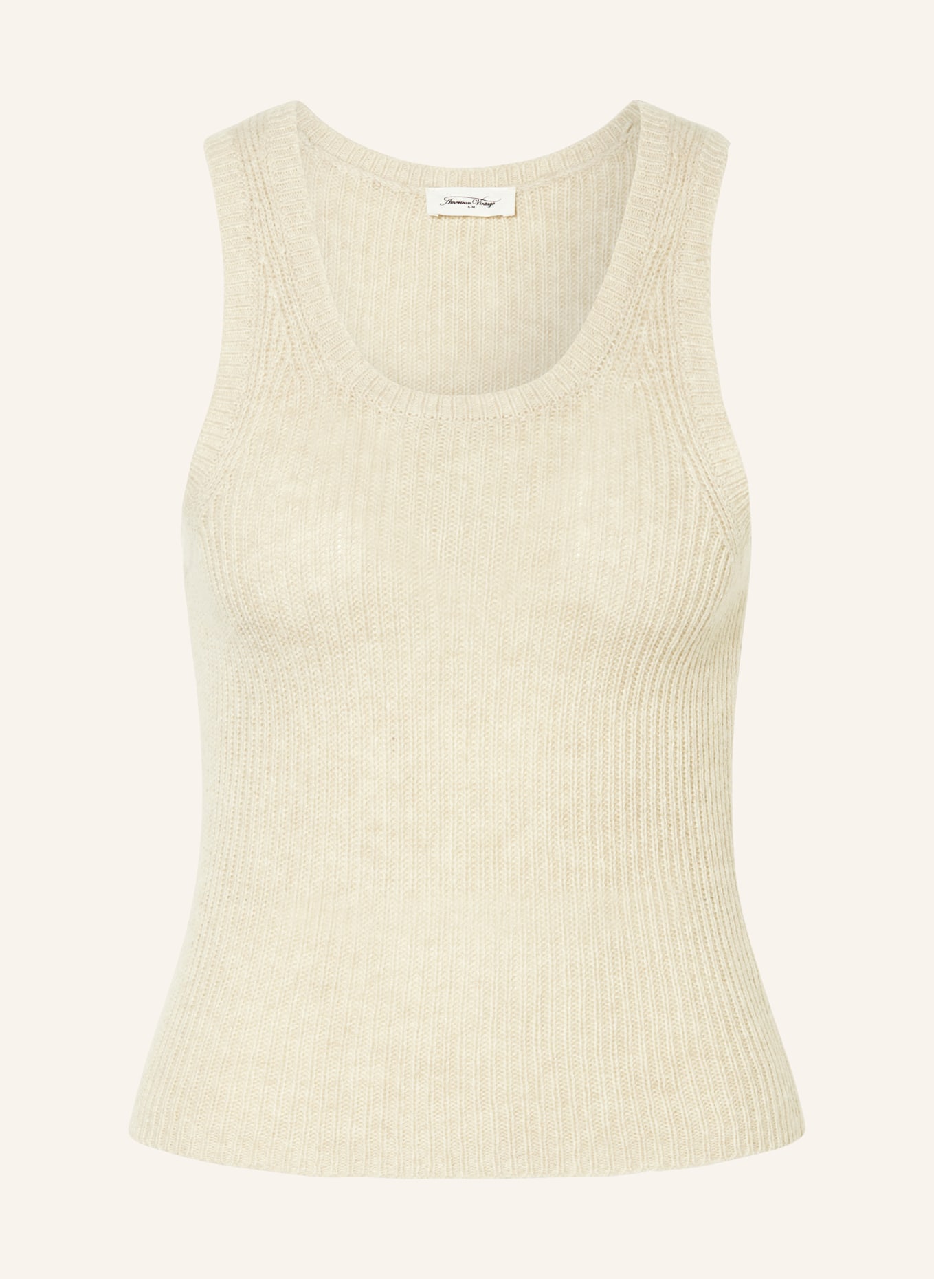 American Vintage Knit top FALYDAY, Color: BEIGE (Image 1)