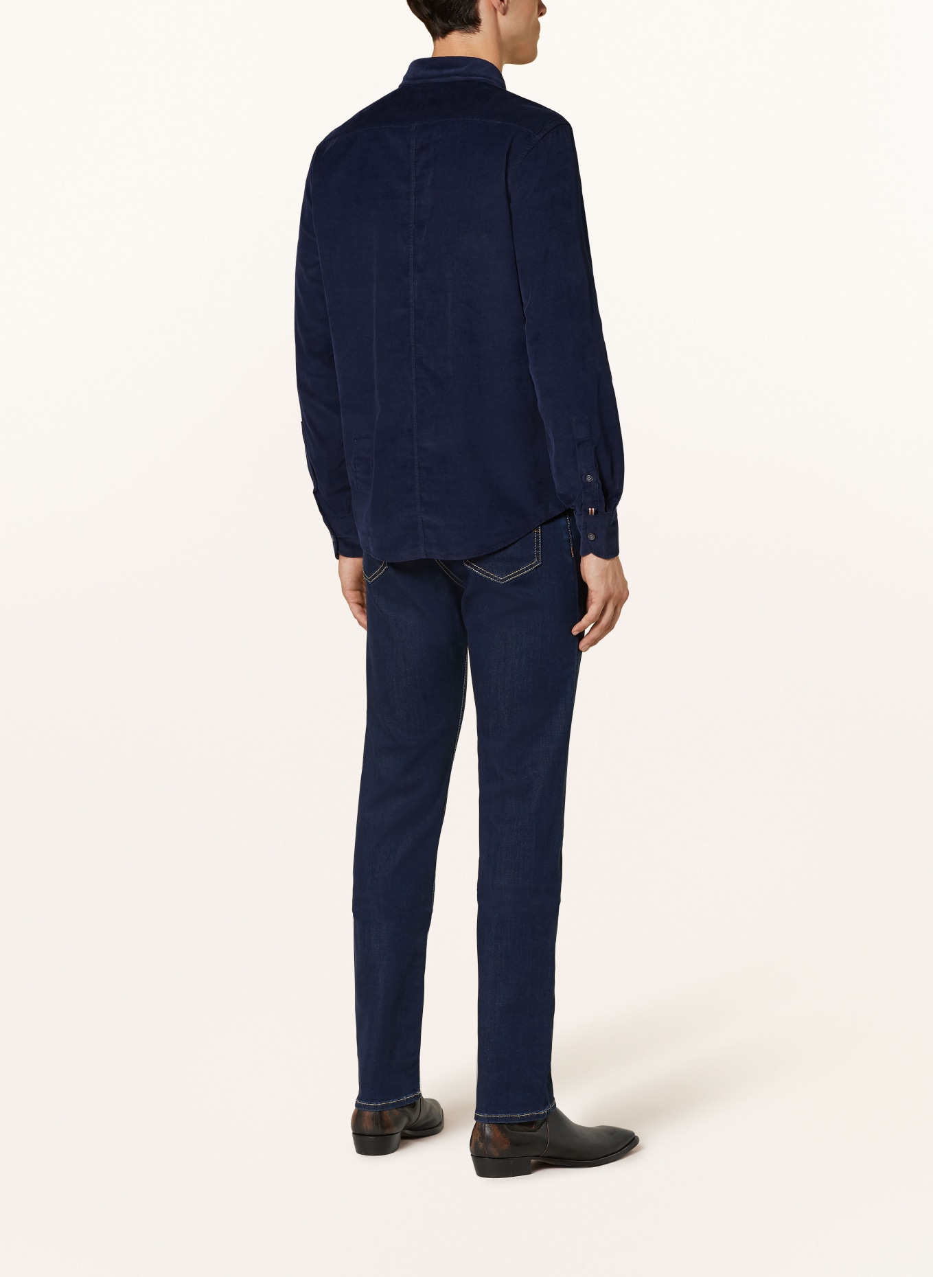 JACOB COHEN Corduroy shirt slim fit, Color: DARK BLUE (Image 3)