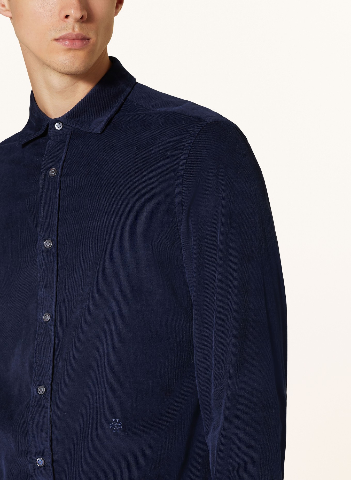 JACOB COHEN Corduroy shirt slim fit, Color: DARK BLUE (Image 4)